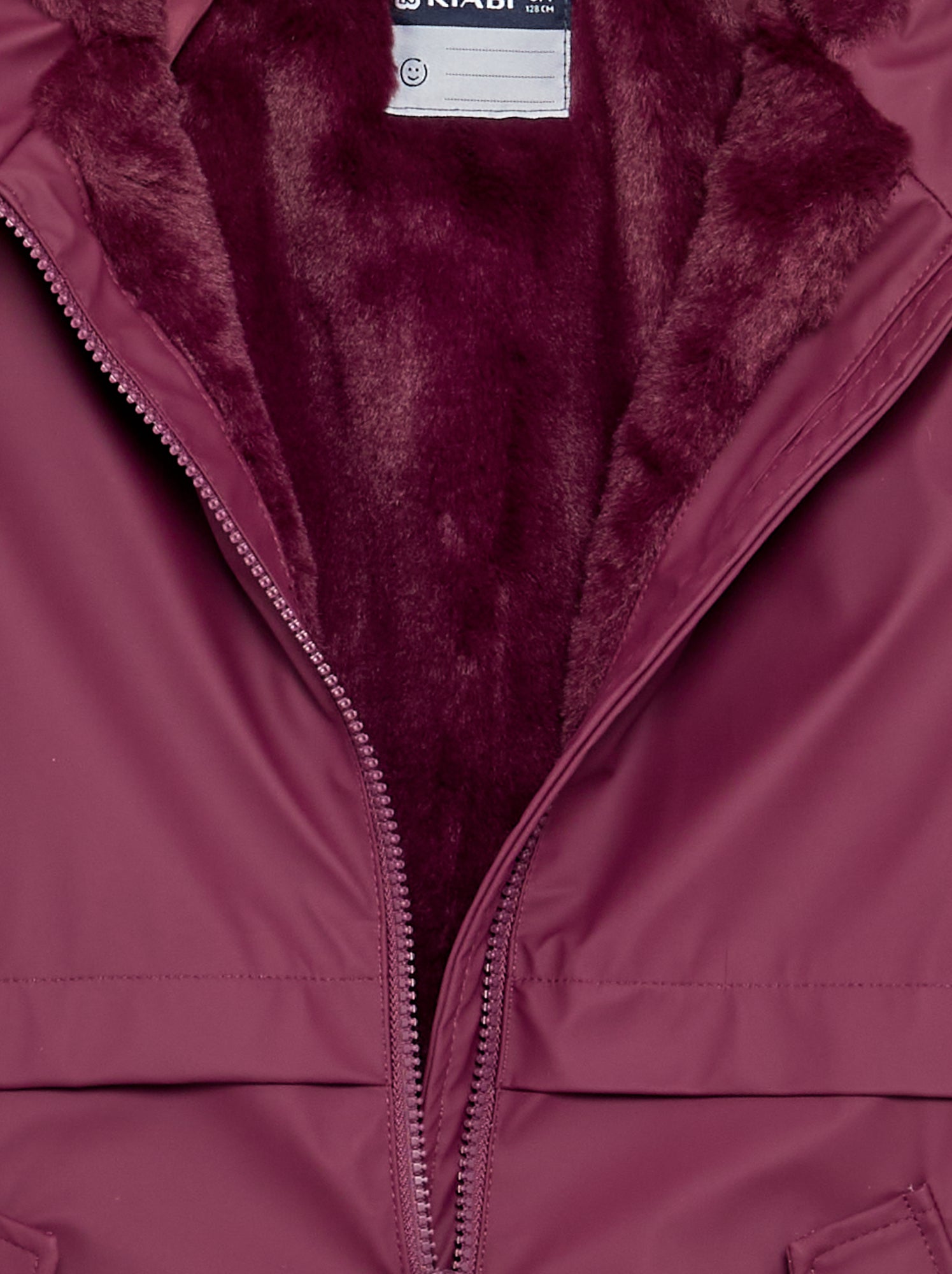 Parka doublée en fausse fourrure - Violet