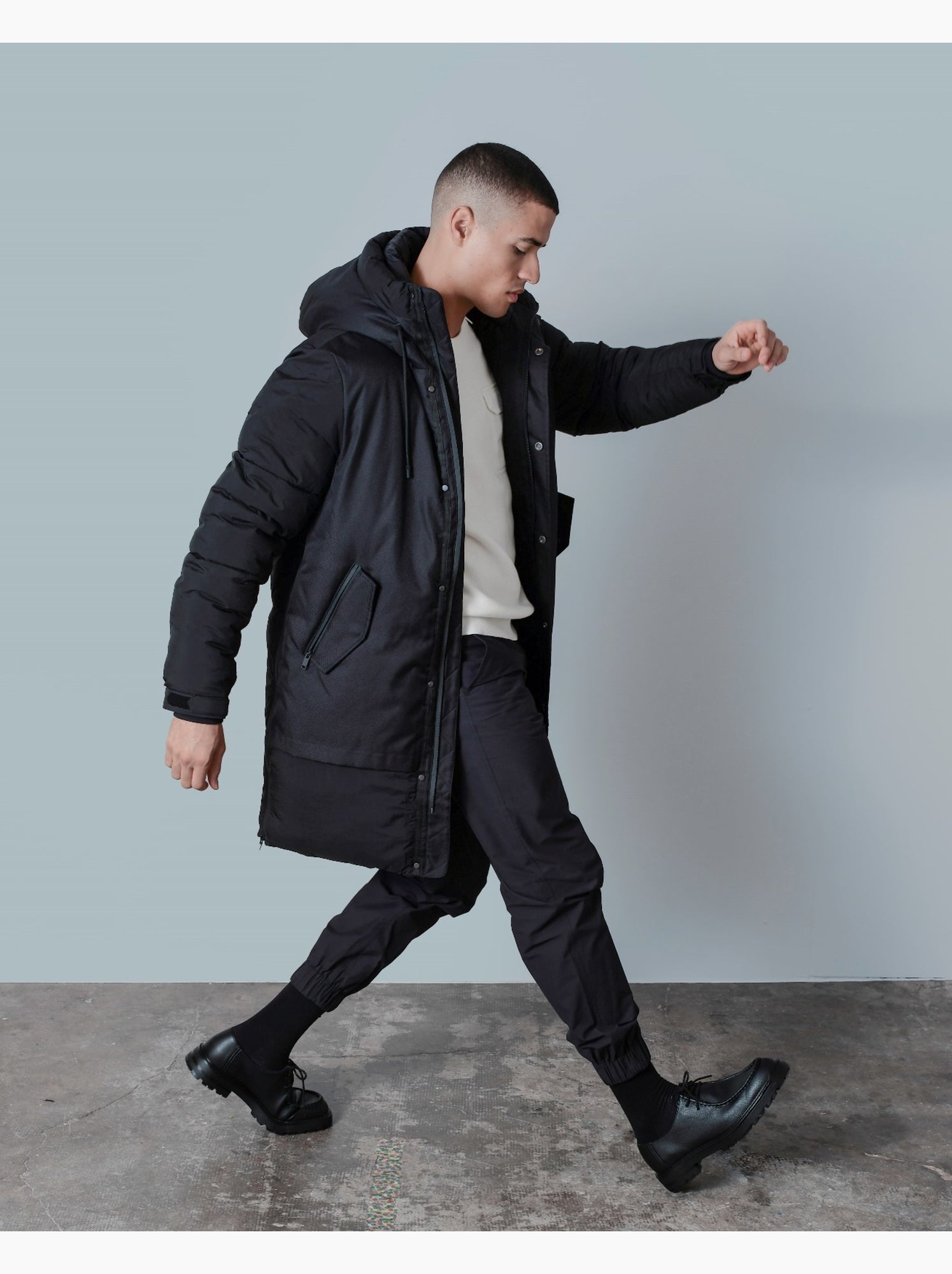 Parka future   - new man - Noir