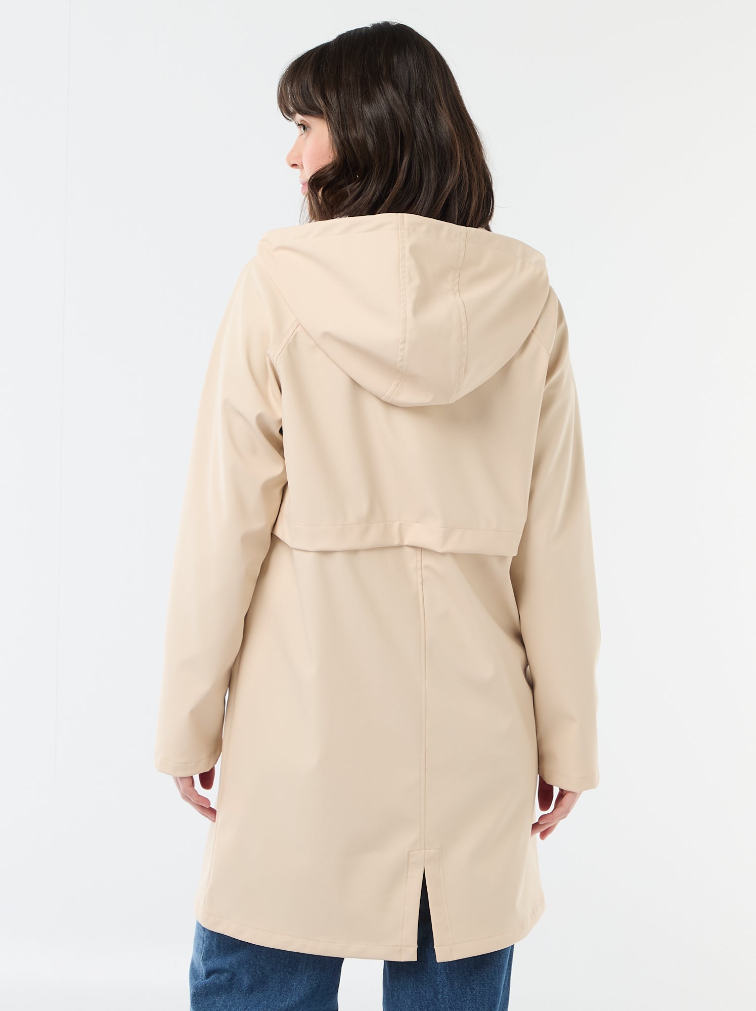 Parka gummy à capuche - Beige