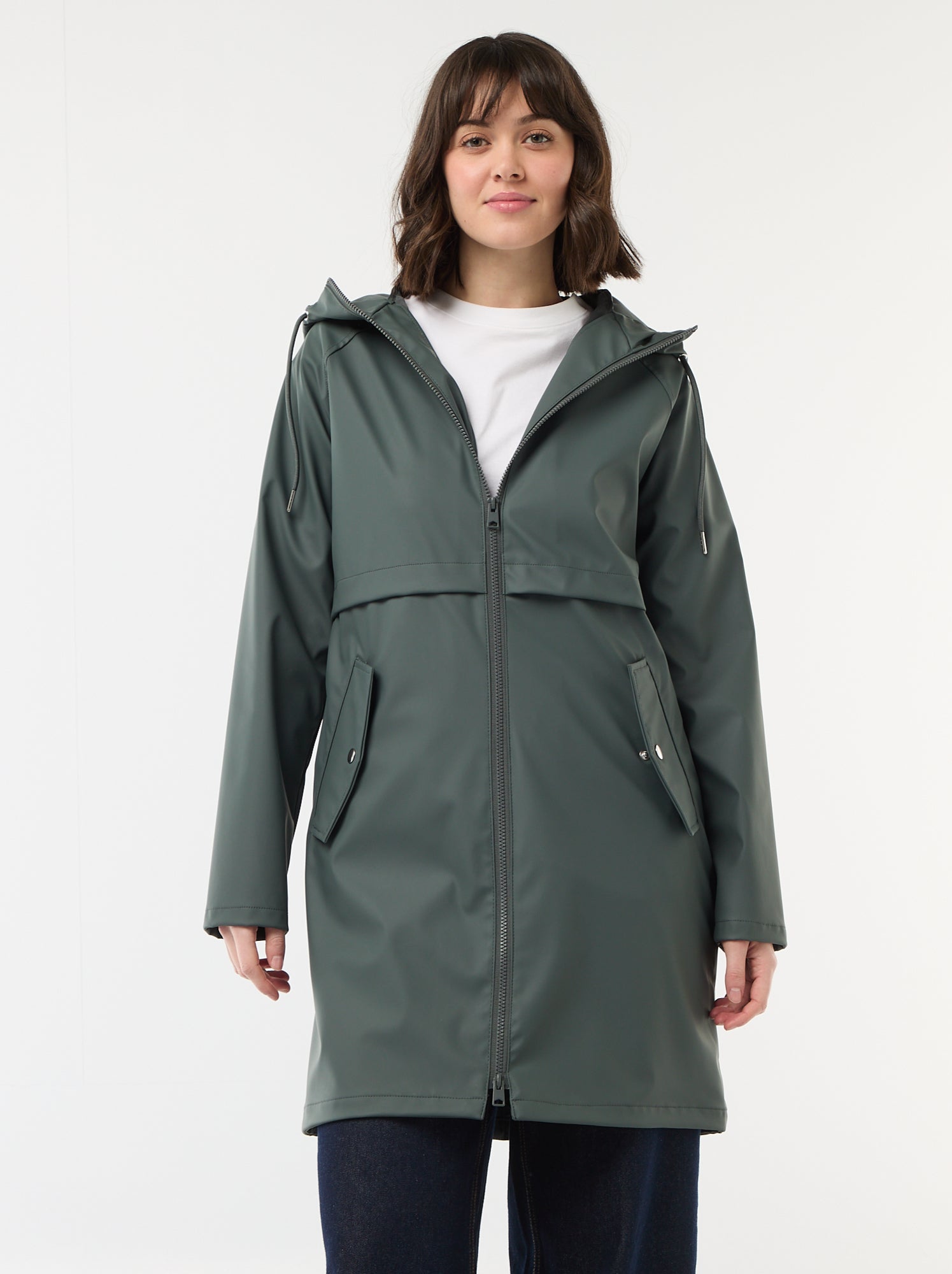 Parka gummy à capuche - Kaki
