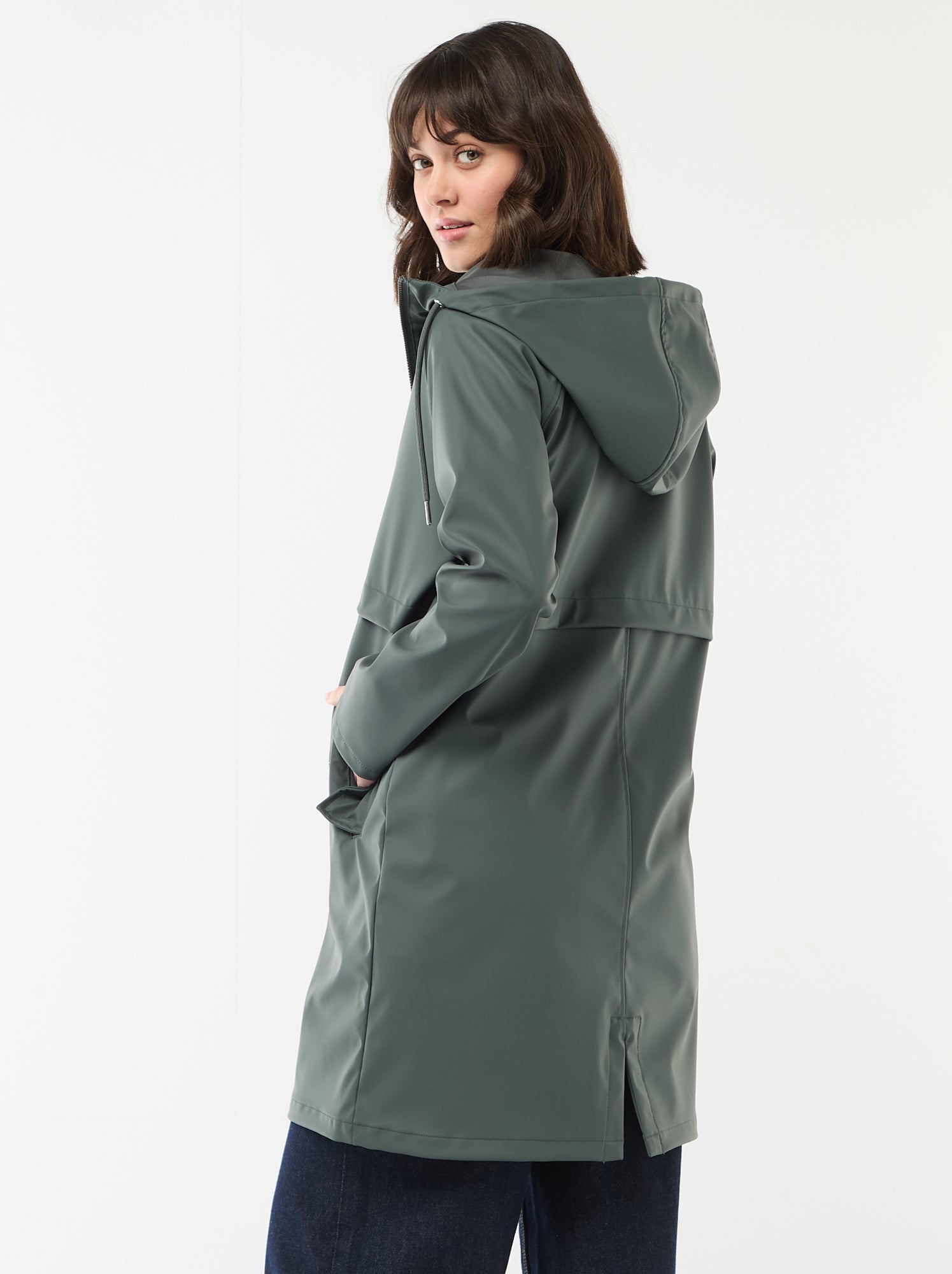 Parka gummy à capuche - Kaki