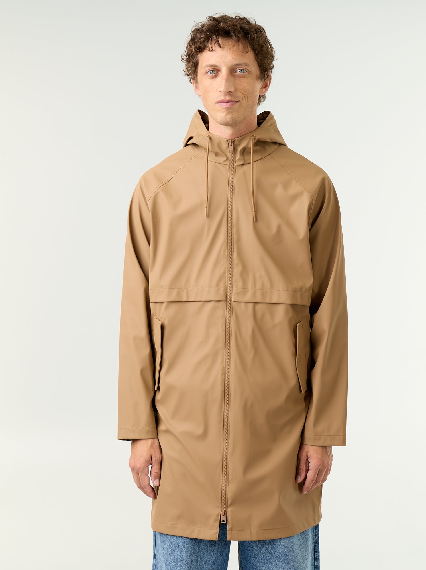Parka imperméable longue - Beige