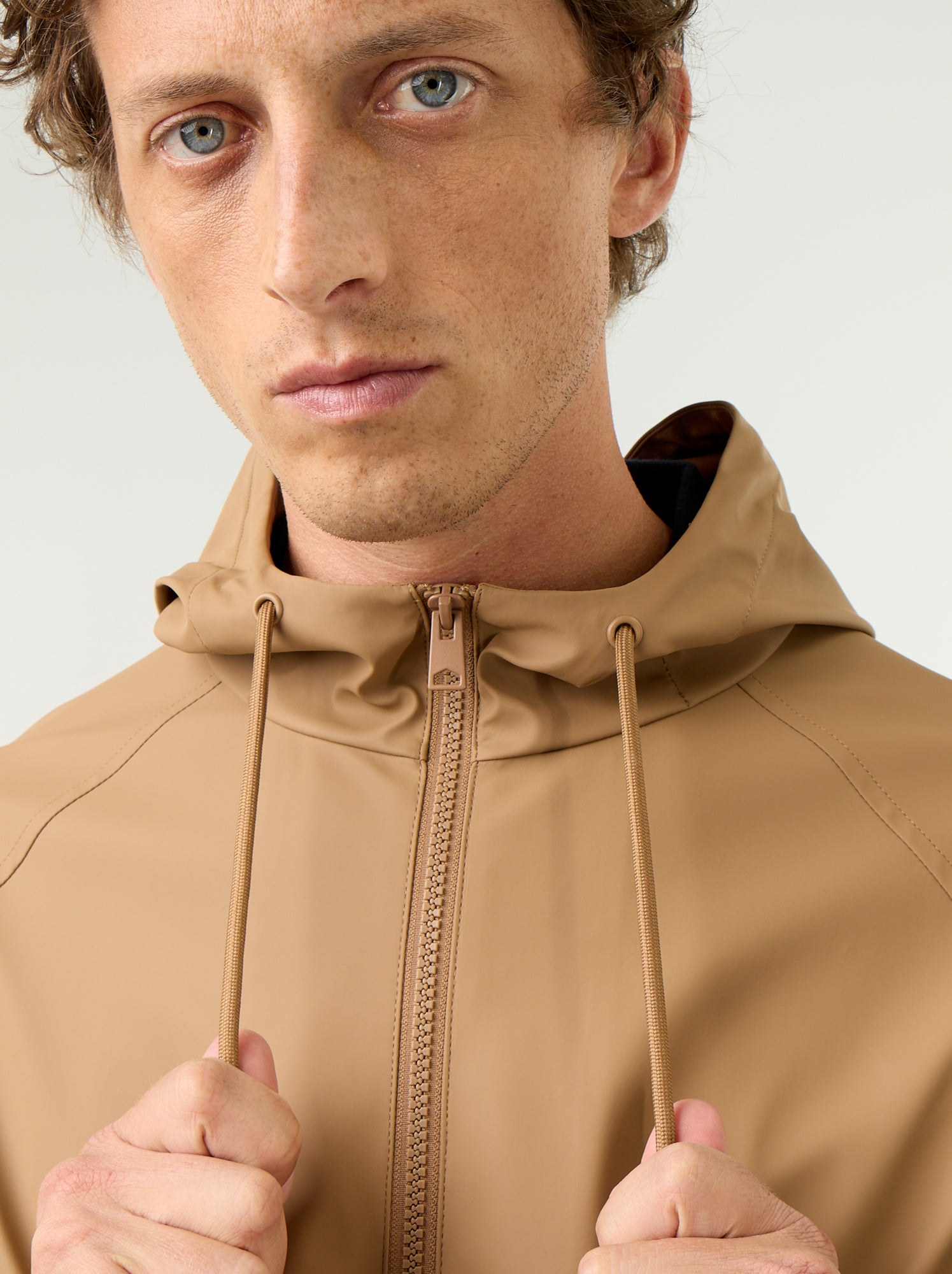 Parka imperméable longue - Beige