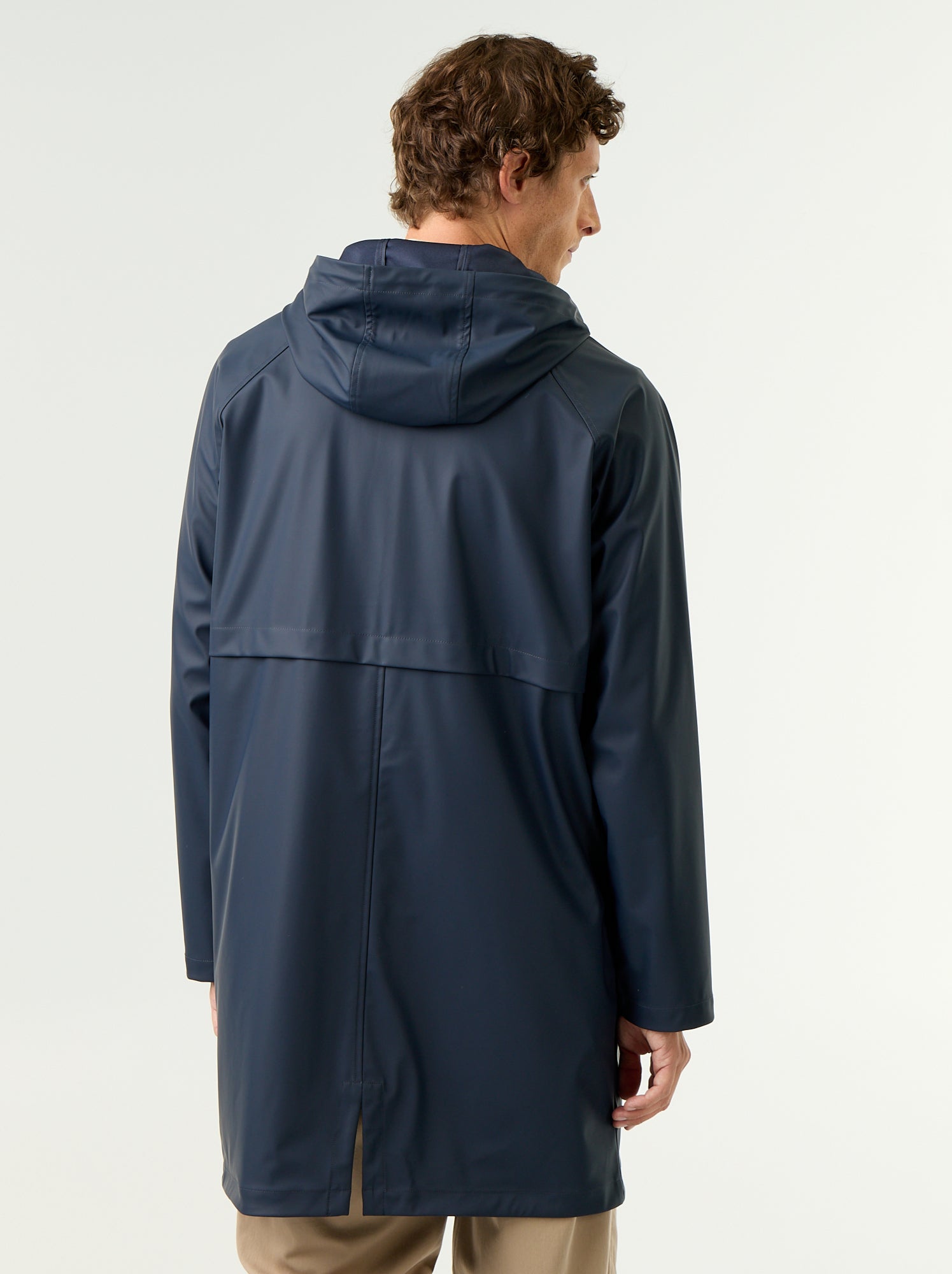 Parka imperméable longue - Bleu