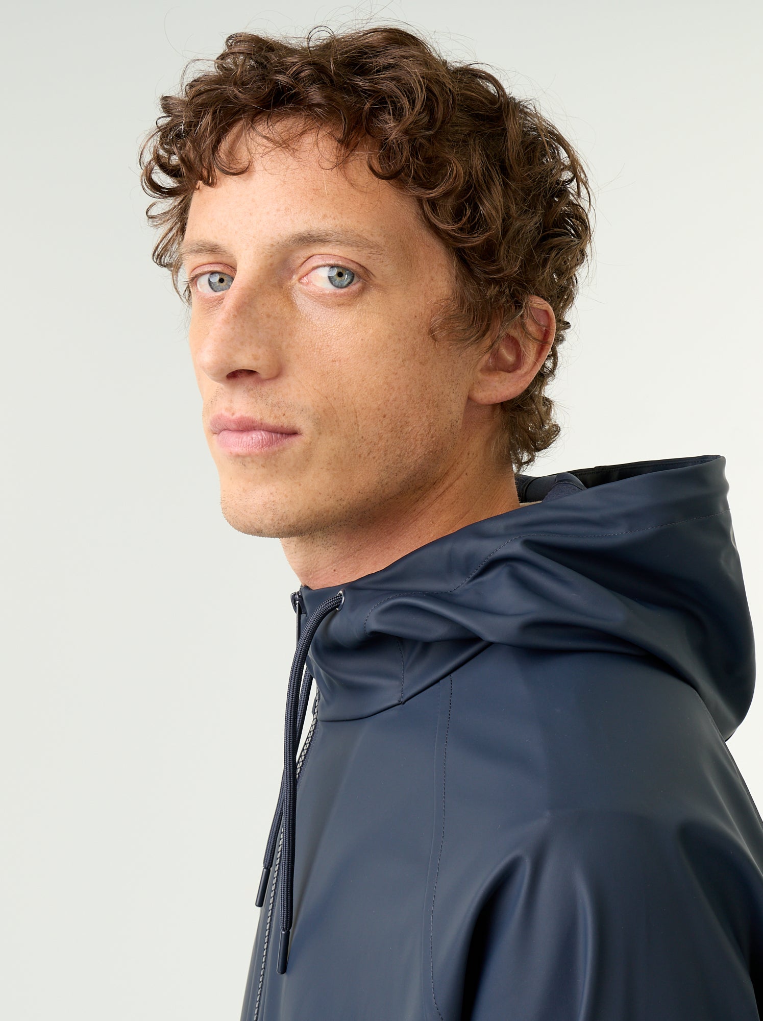 Parka imperméable longue - Bleu