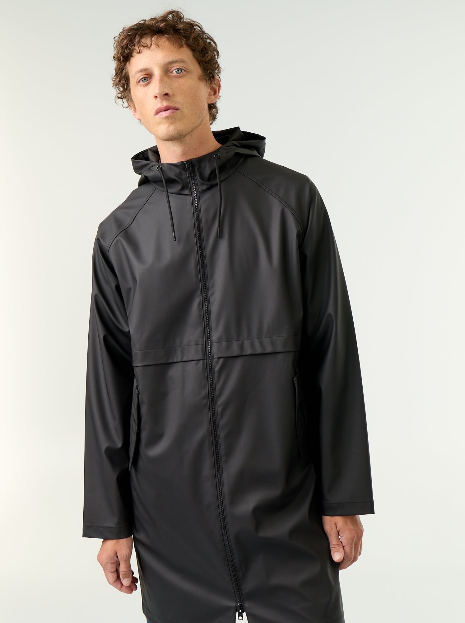 Parka imperméable longue - Noir