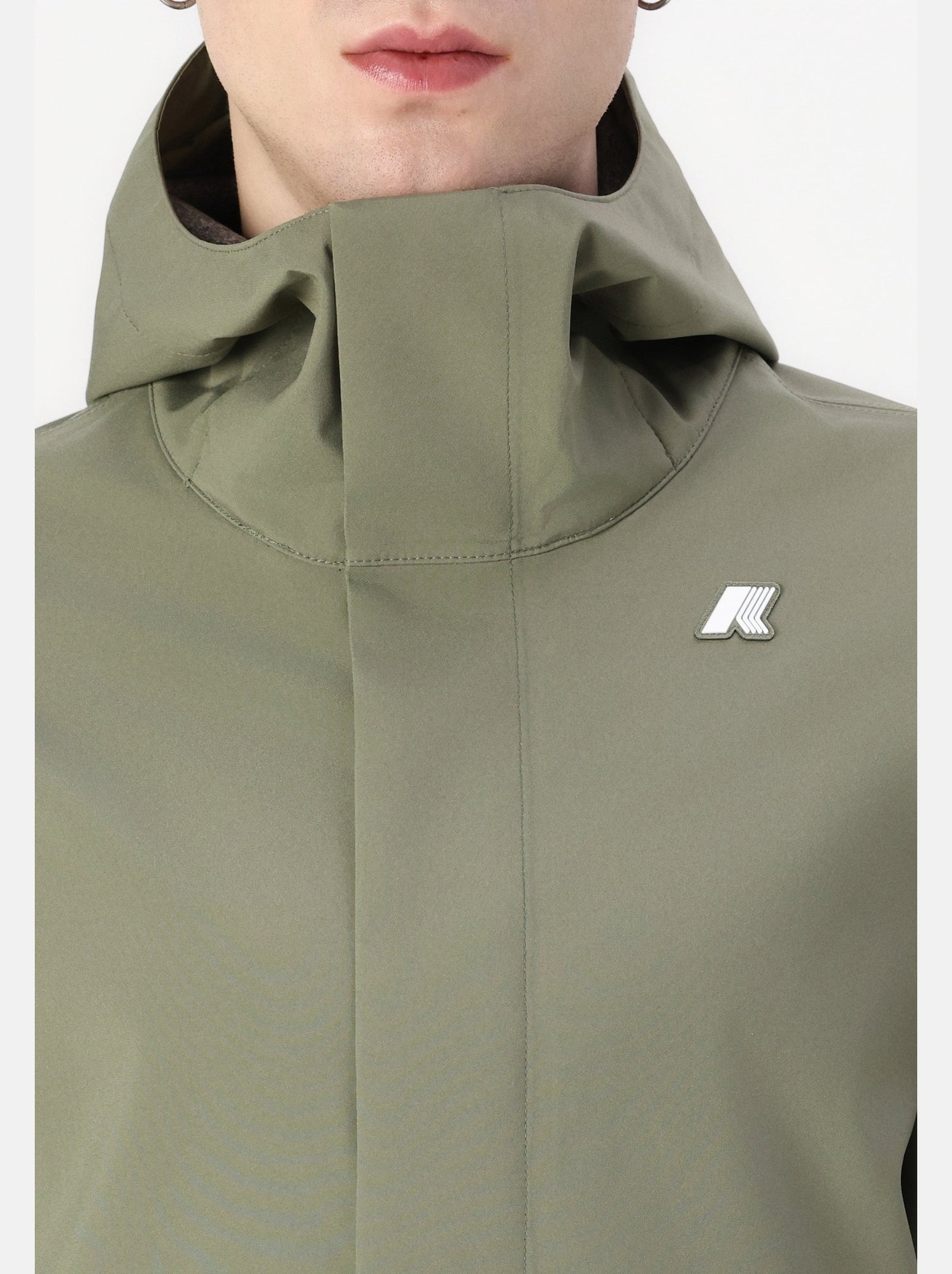 Parka K-Way Tommy Bonded Jersey - Kaki