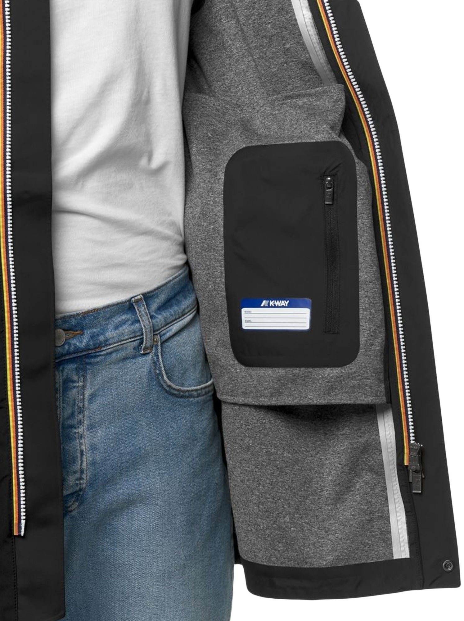 Parka K-Way Tommy Bonded Jersey - Noir