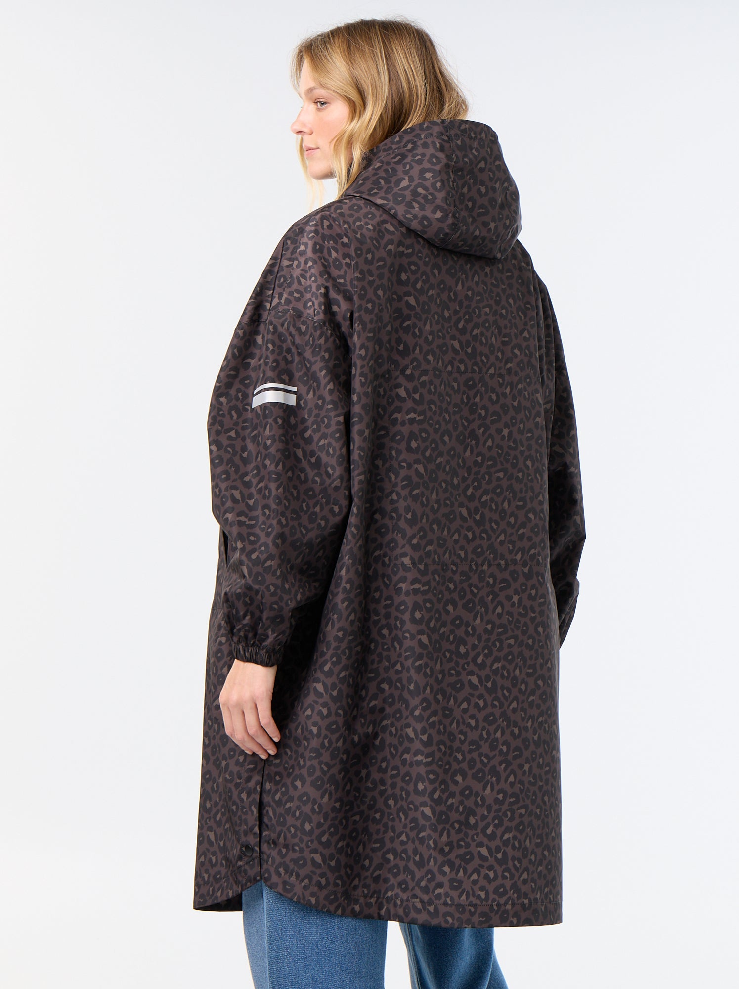 Parka longue déperlante à capuche - Marron