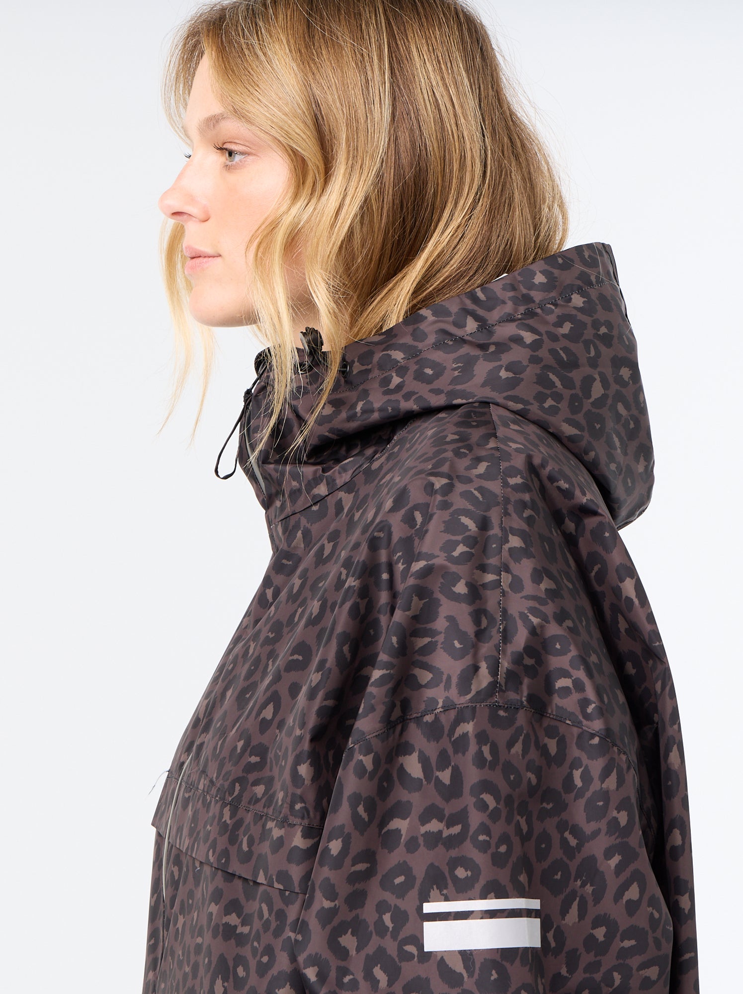 Parka longue déperlante à capuche - Marron
