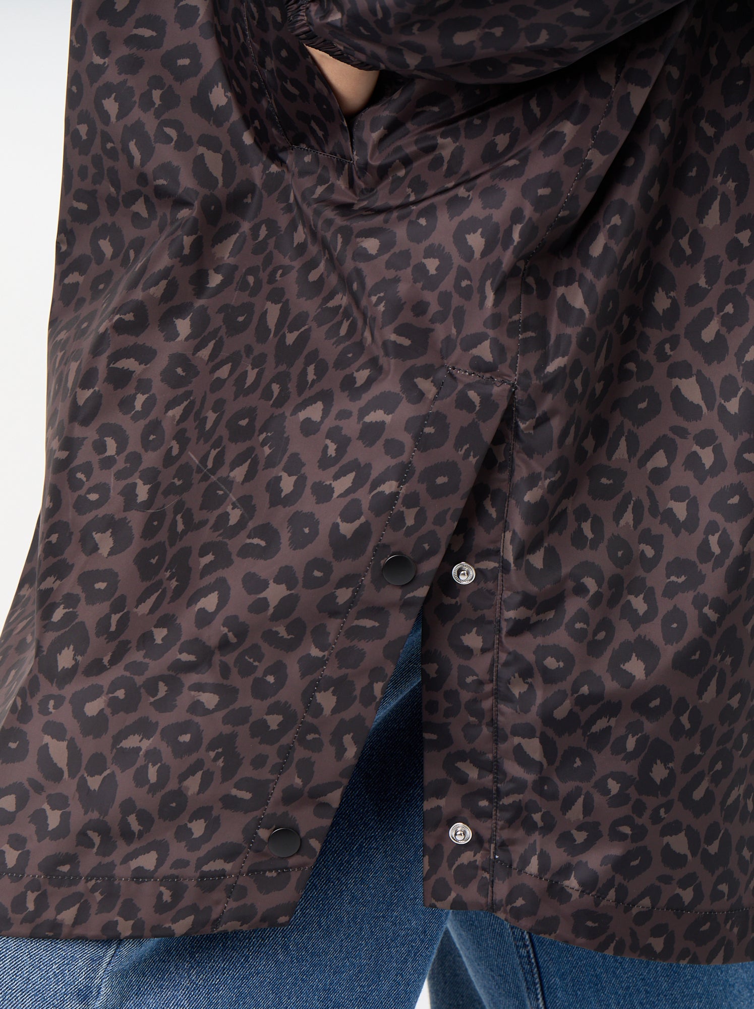Parka longue déperlante à capuche - Marron