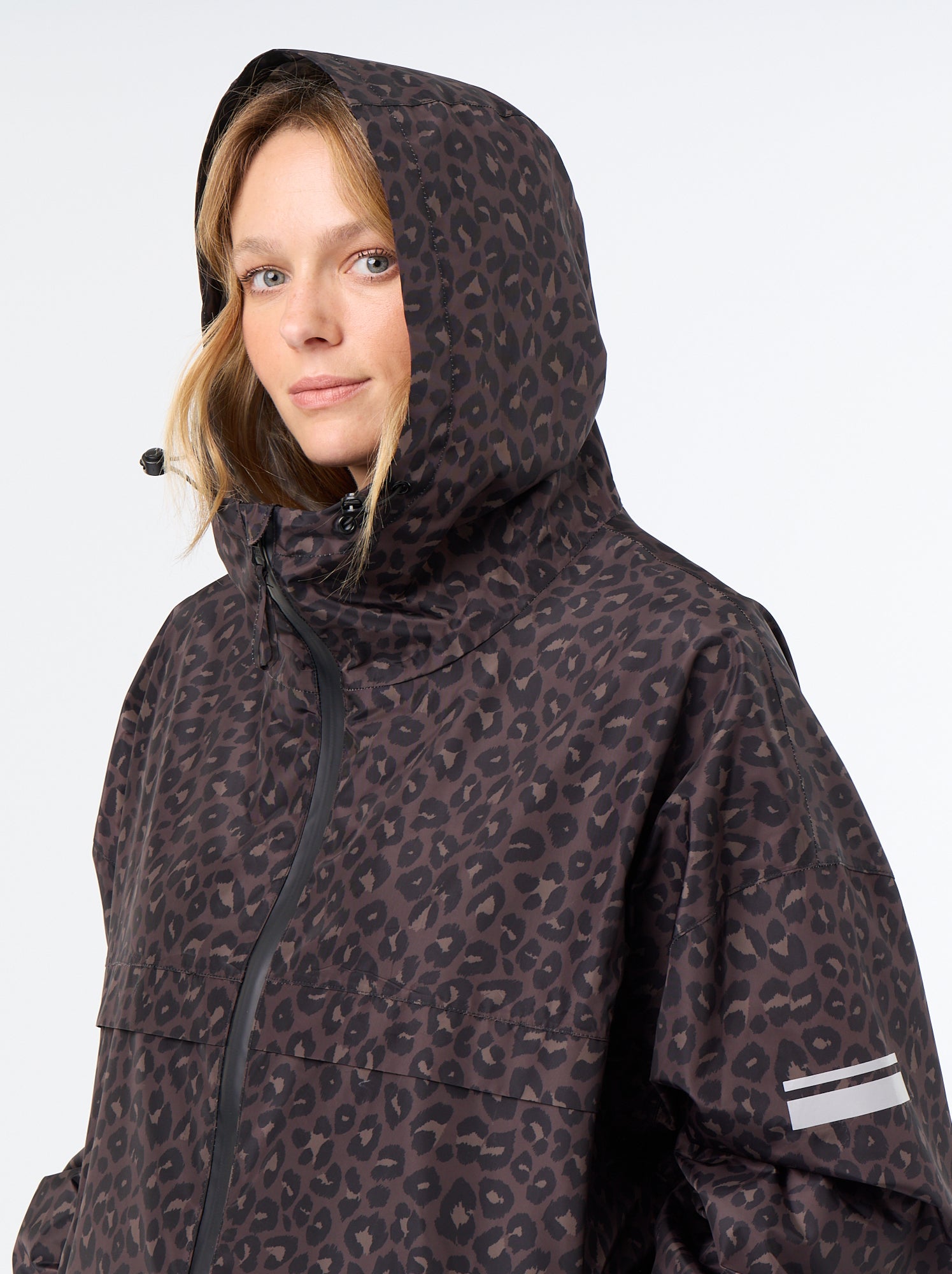 Parka longue déperlante à capuche - Marron