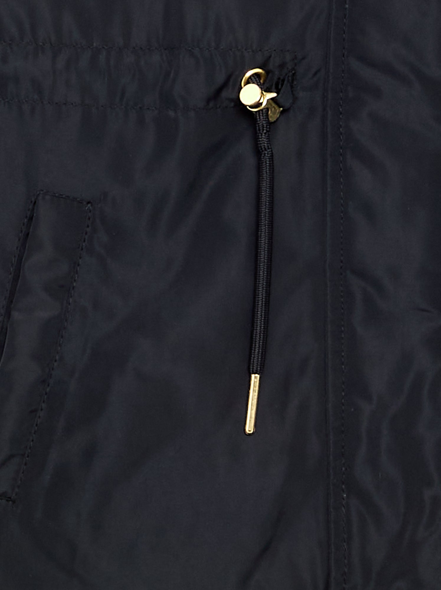 Parka souple à capuche à fausse fourrure - Noir