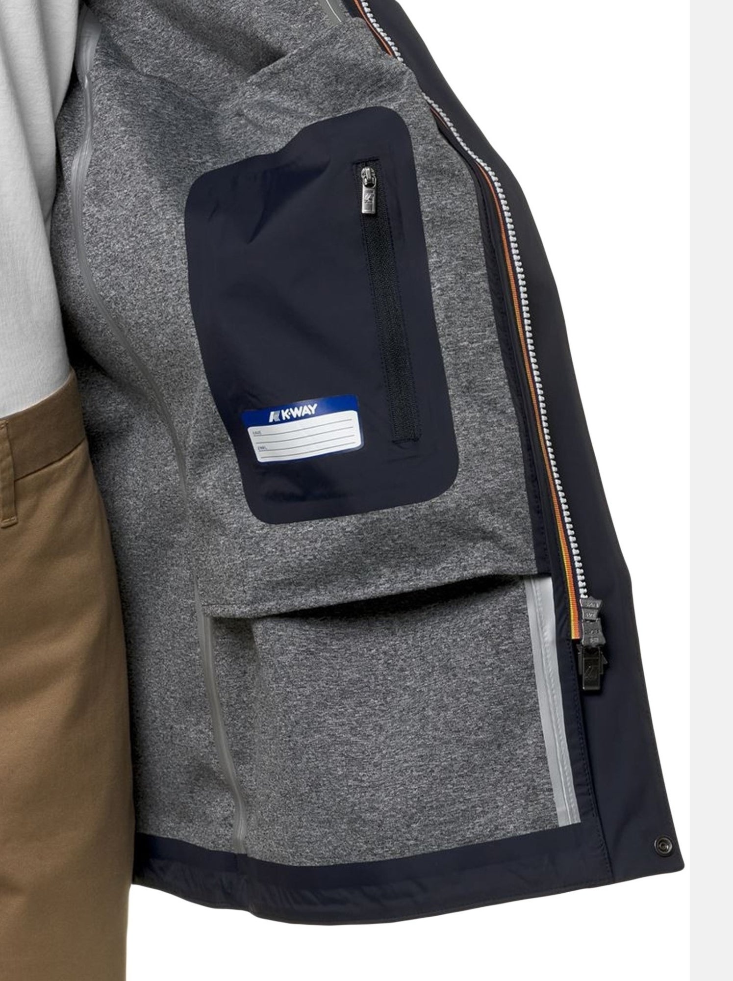 Parka K-Way Tommy Bonded Jersey - Bleu