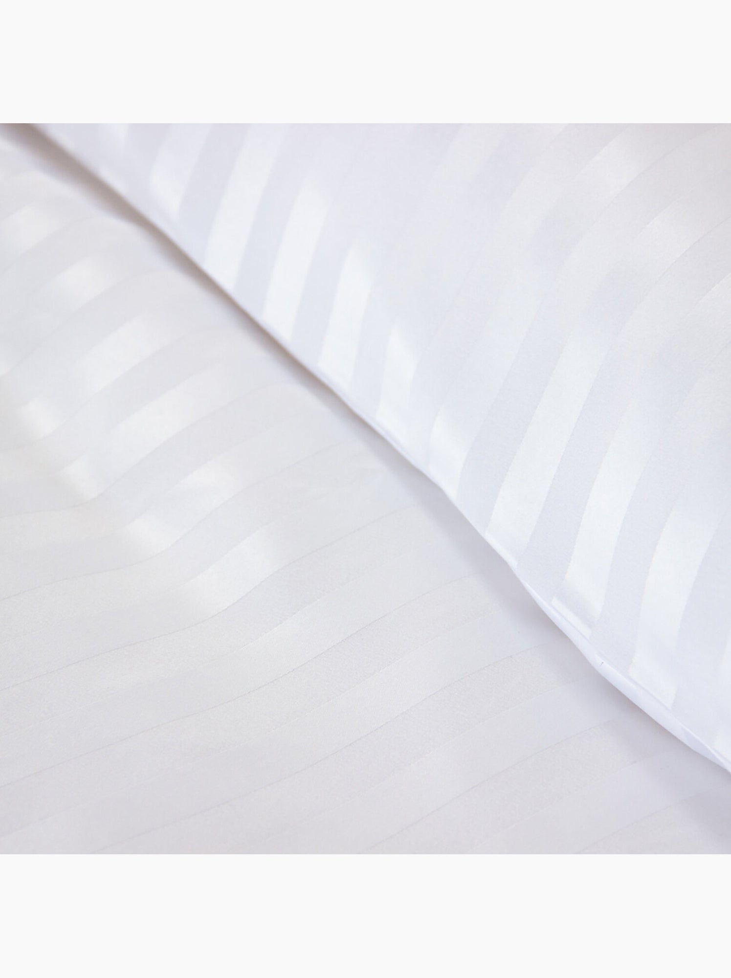 Parure de couette satin microfibre tomette - Blanc