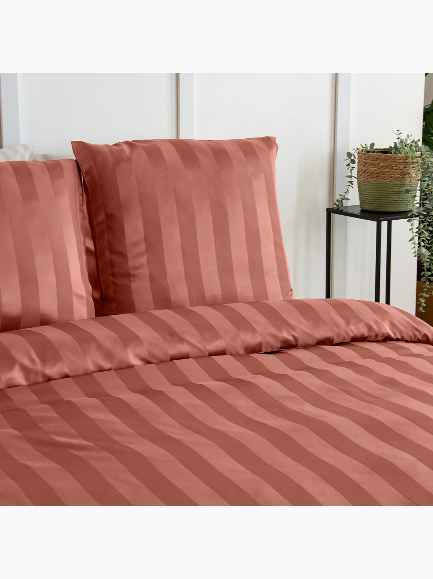 Parure de couette satin microfibre tomette - Tomette