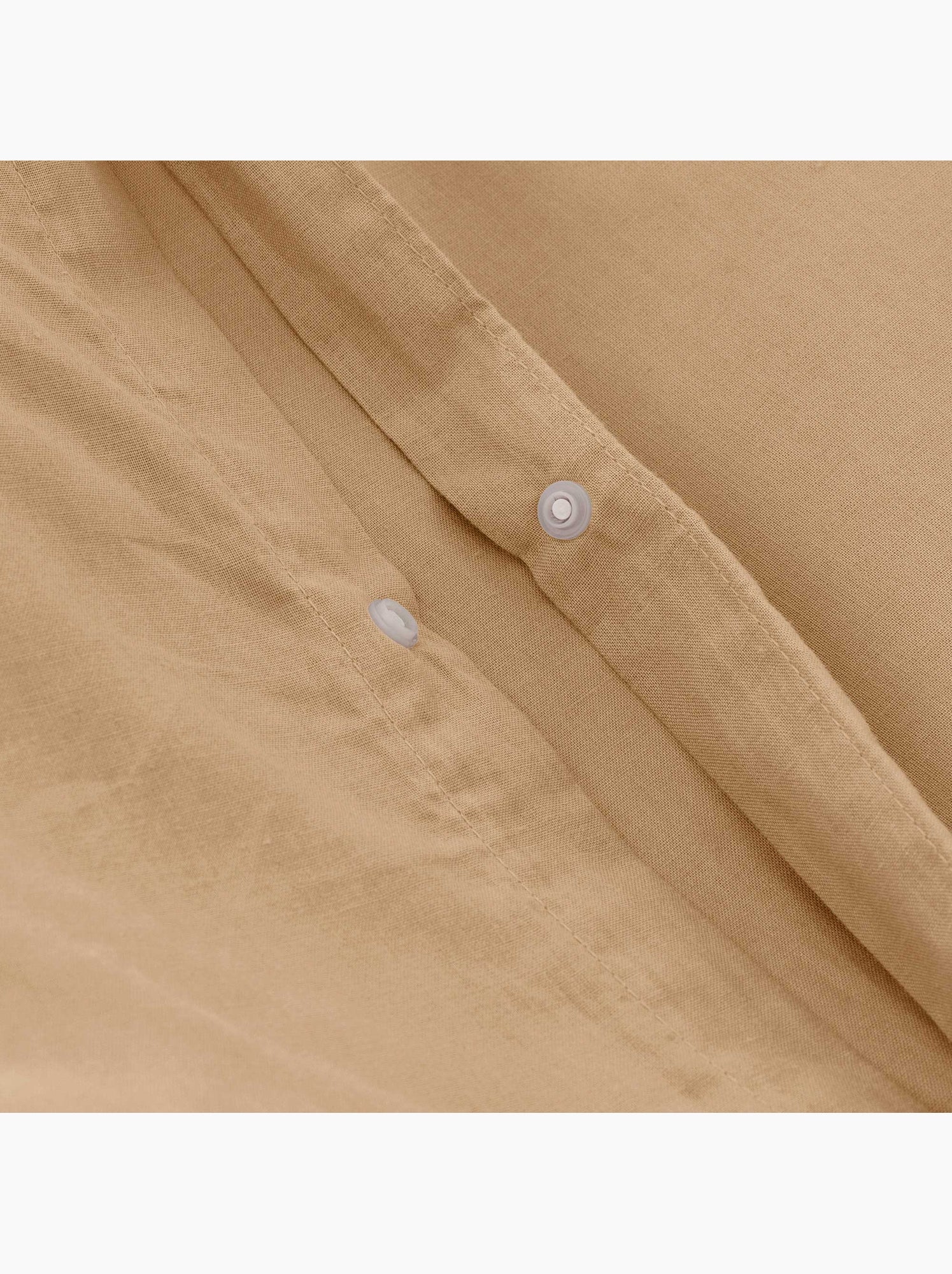 Parure de housse de couette 100% coton, avec taie(s) d’oreiller, unie - Gamusi. - Ocre