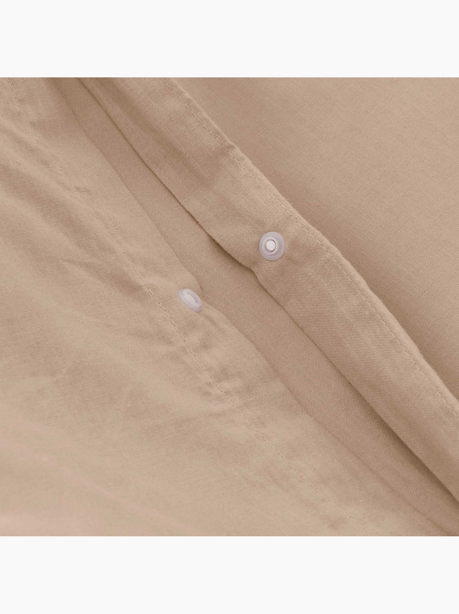 Parure de housse de couette 100% coton, avec taie(s) d’oreiller, unie - Gamusi. - Sable