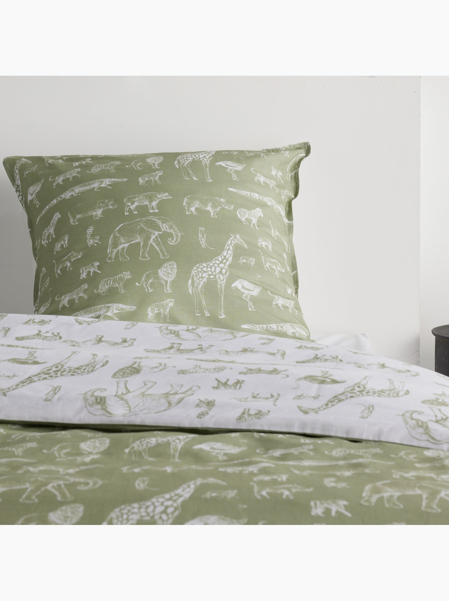 Parure de lit 1 personne HAPPY - Vert