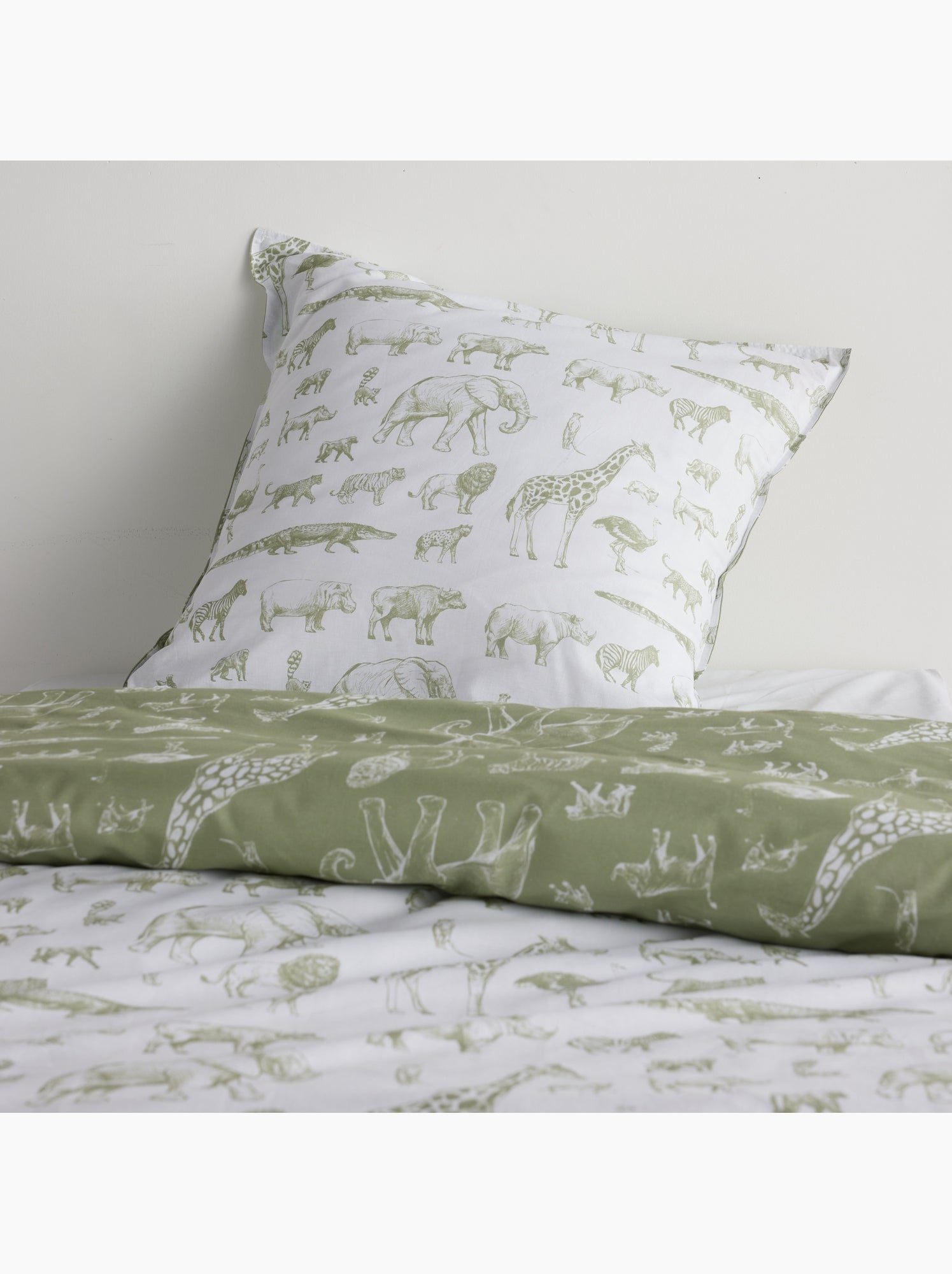 Parure de lit 1 personne HAPPY - Vert