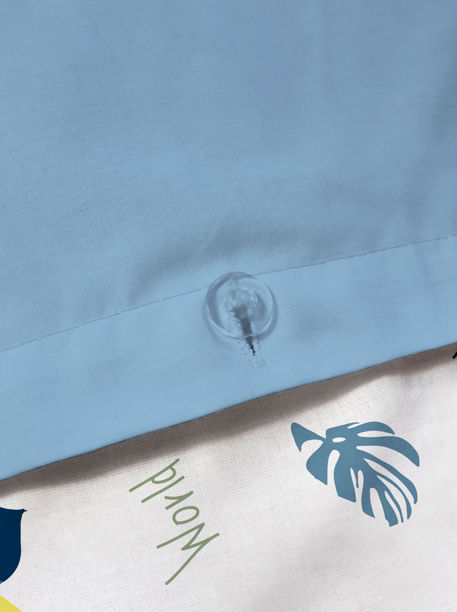 Parure de lit 1 personne réversible - Bleu
