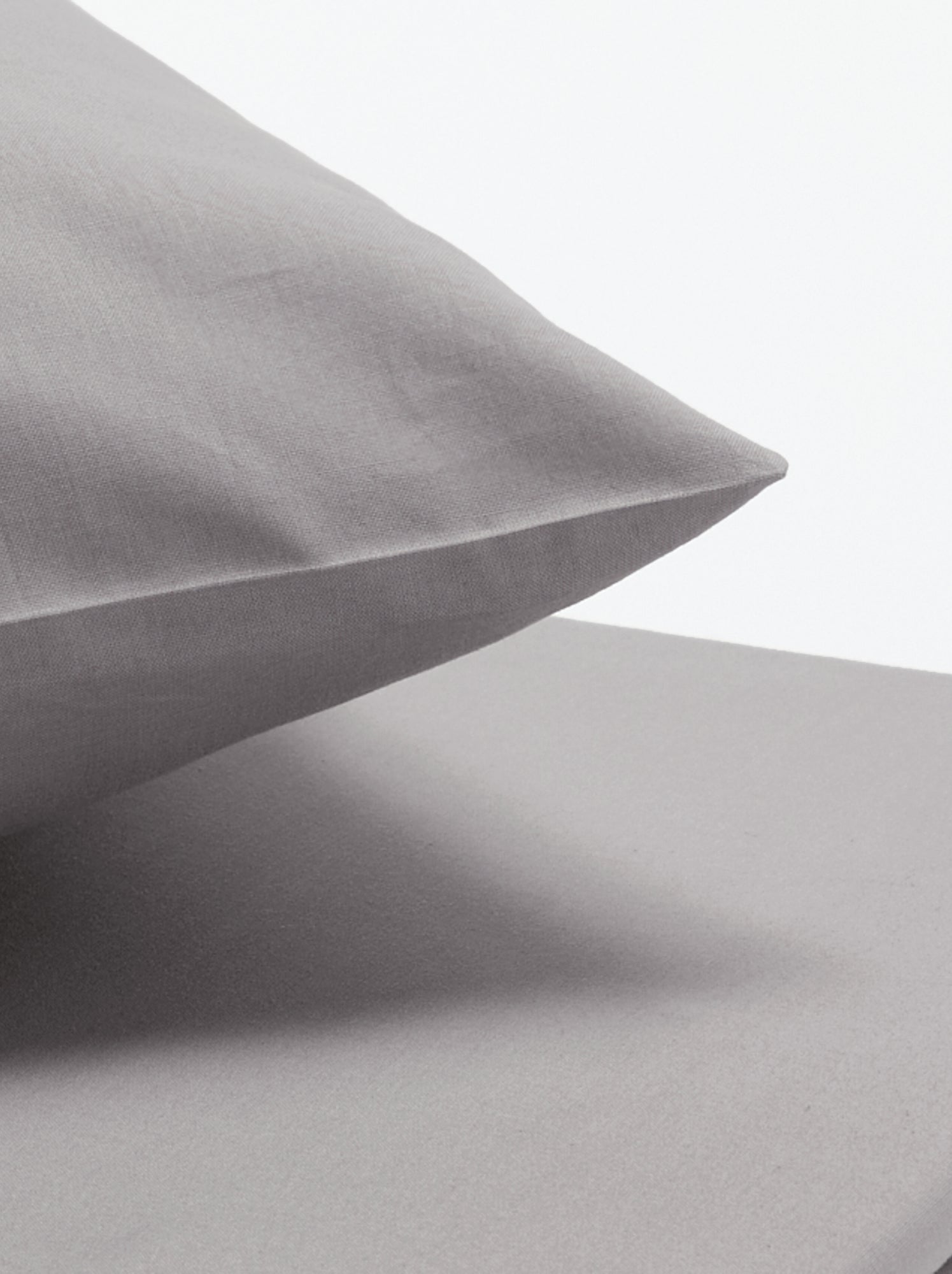 Parure de lit 140 x 200 cm en coton - Gris