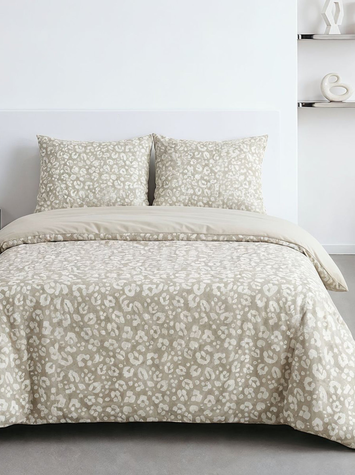 Parure de lit 2 personnes - 240x220cm - Beige