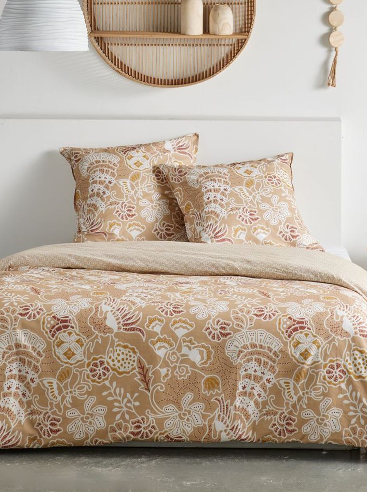 Parure de lit 2 personnes- 240x220cm - Beige