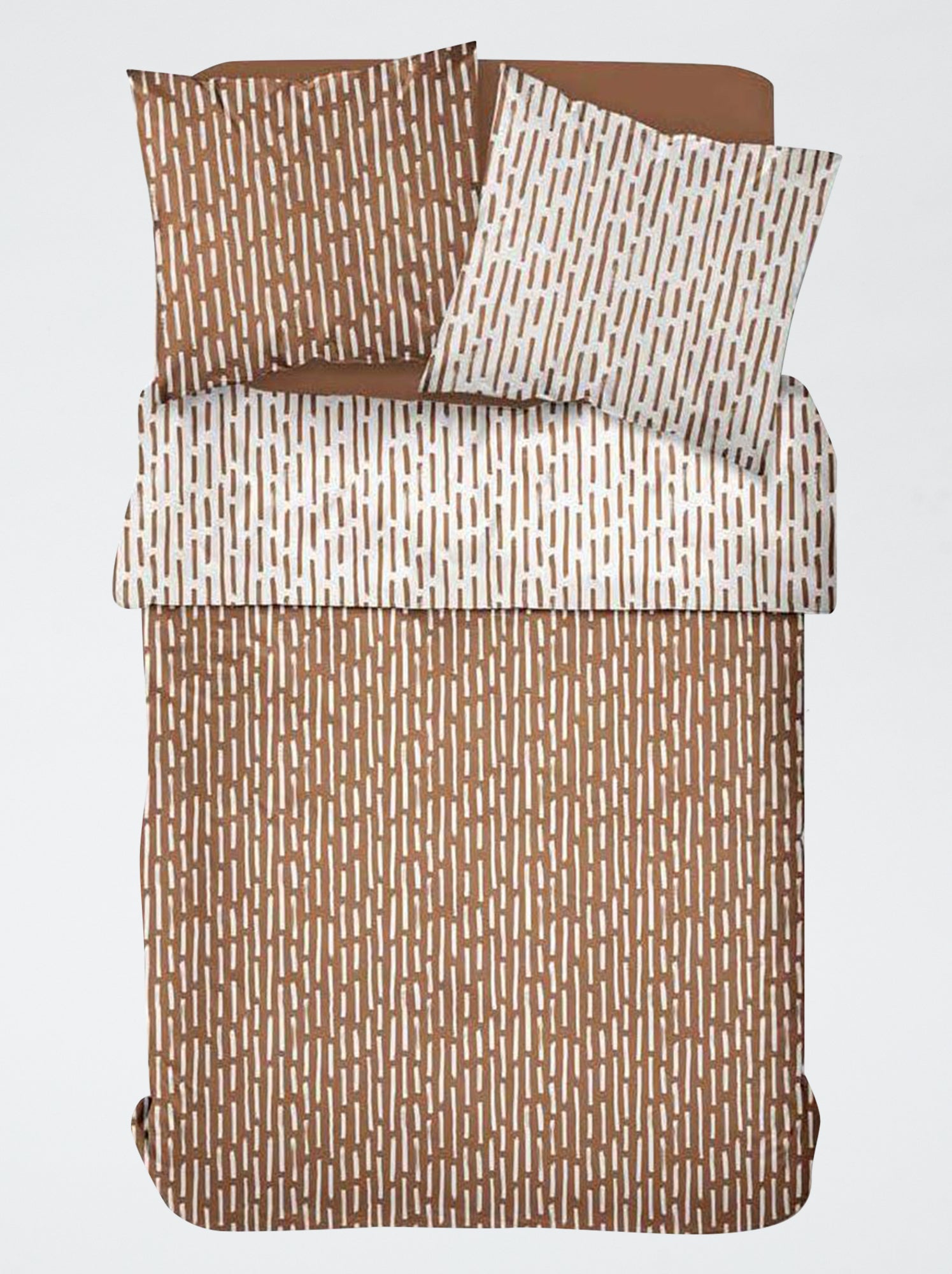 Parure de lit 2 personnes - 240x220cm - Marron