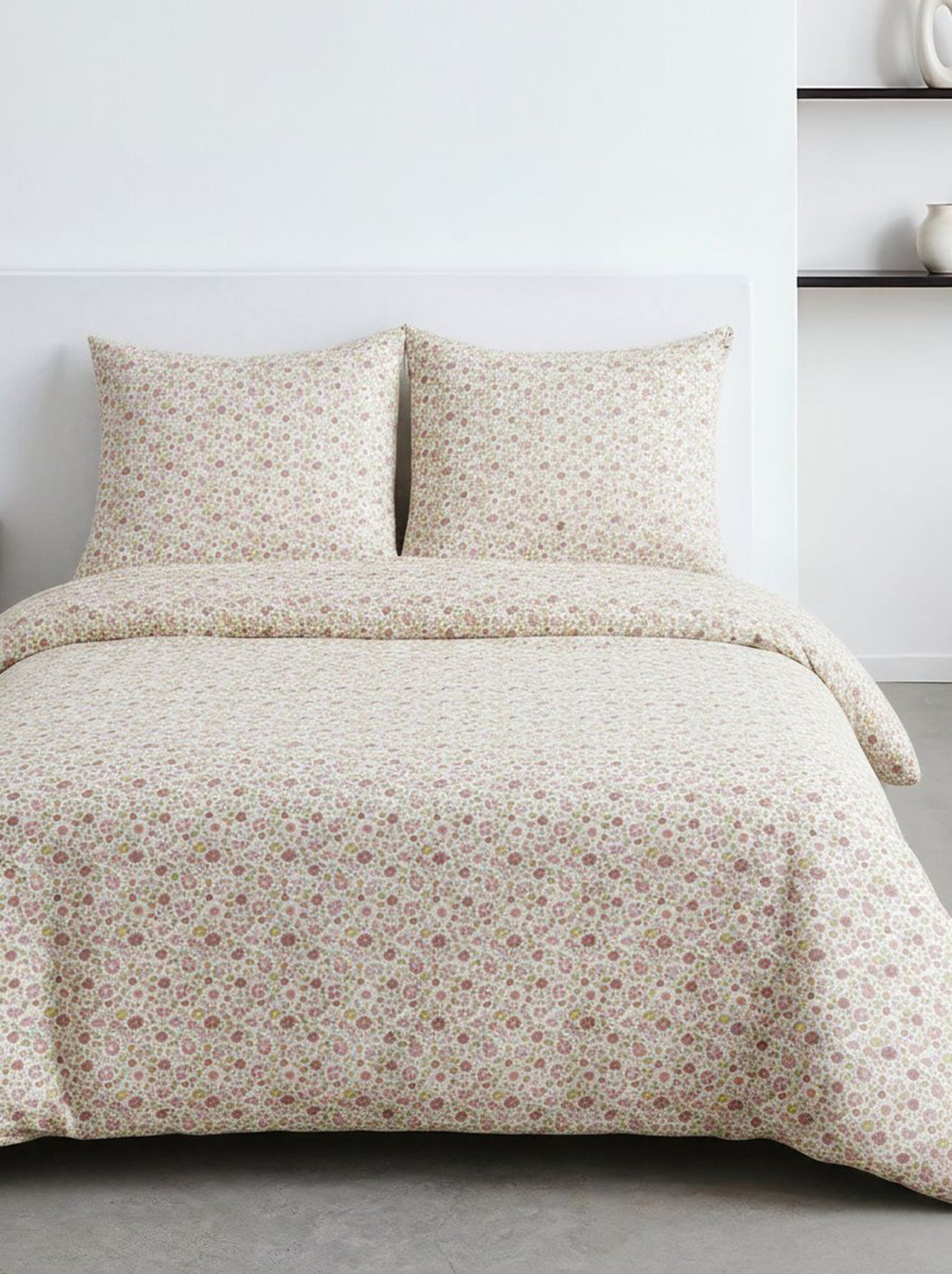 Parure de lit 2 personnes - 240x220cm - Rose