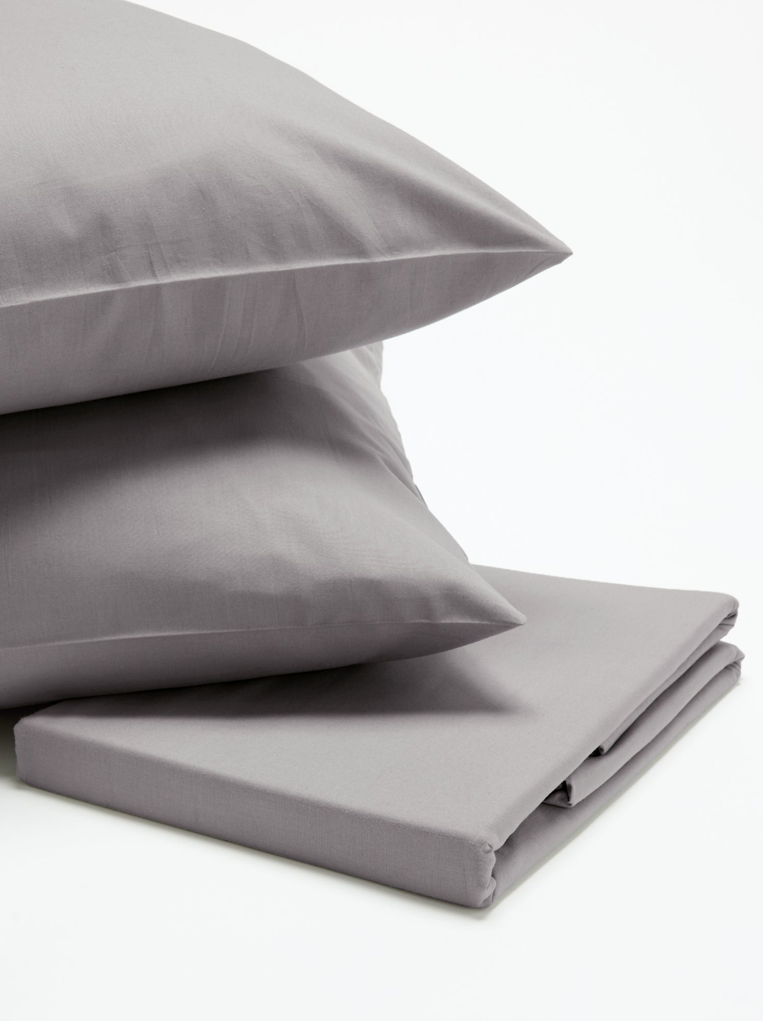 Parure de lit 240 x 220 cm en coton - Gris