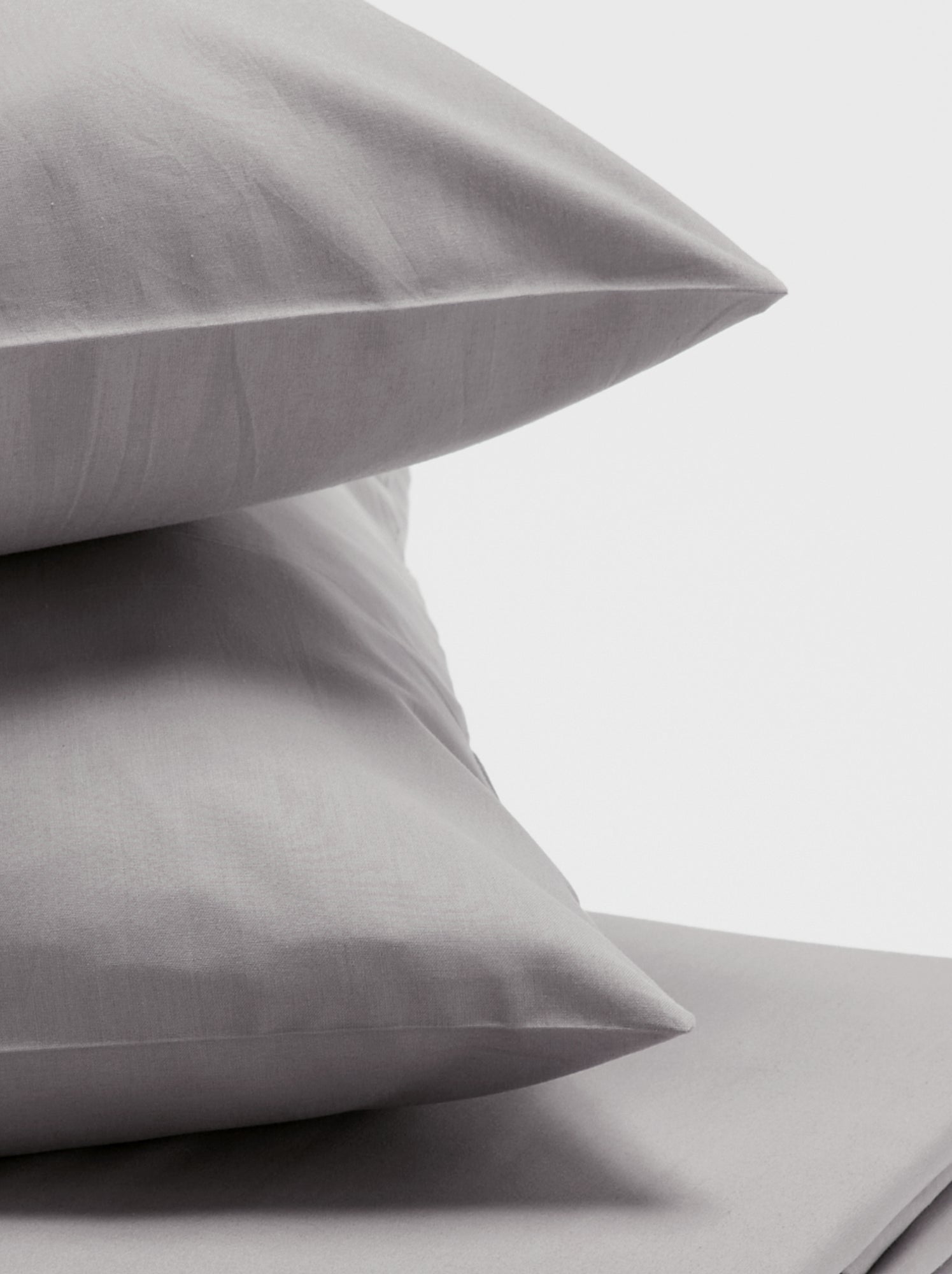Parure de lit 240 x 220 cm en coton - Gris