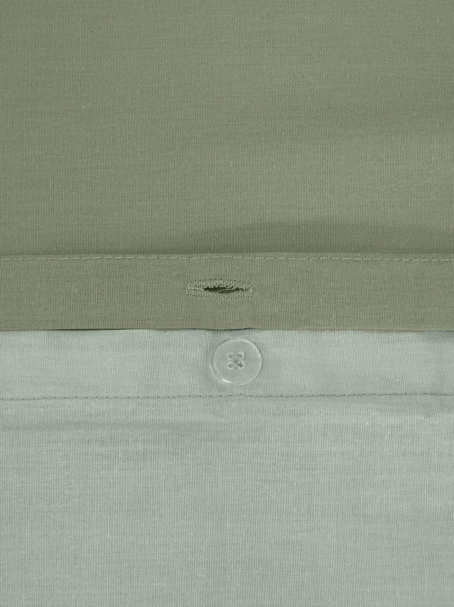 Parure de lit + 2 taies d'oreiller en coton uni 240x220 - 260x240 - Vert