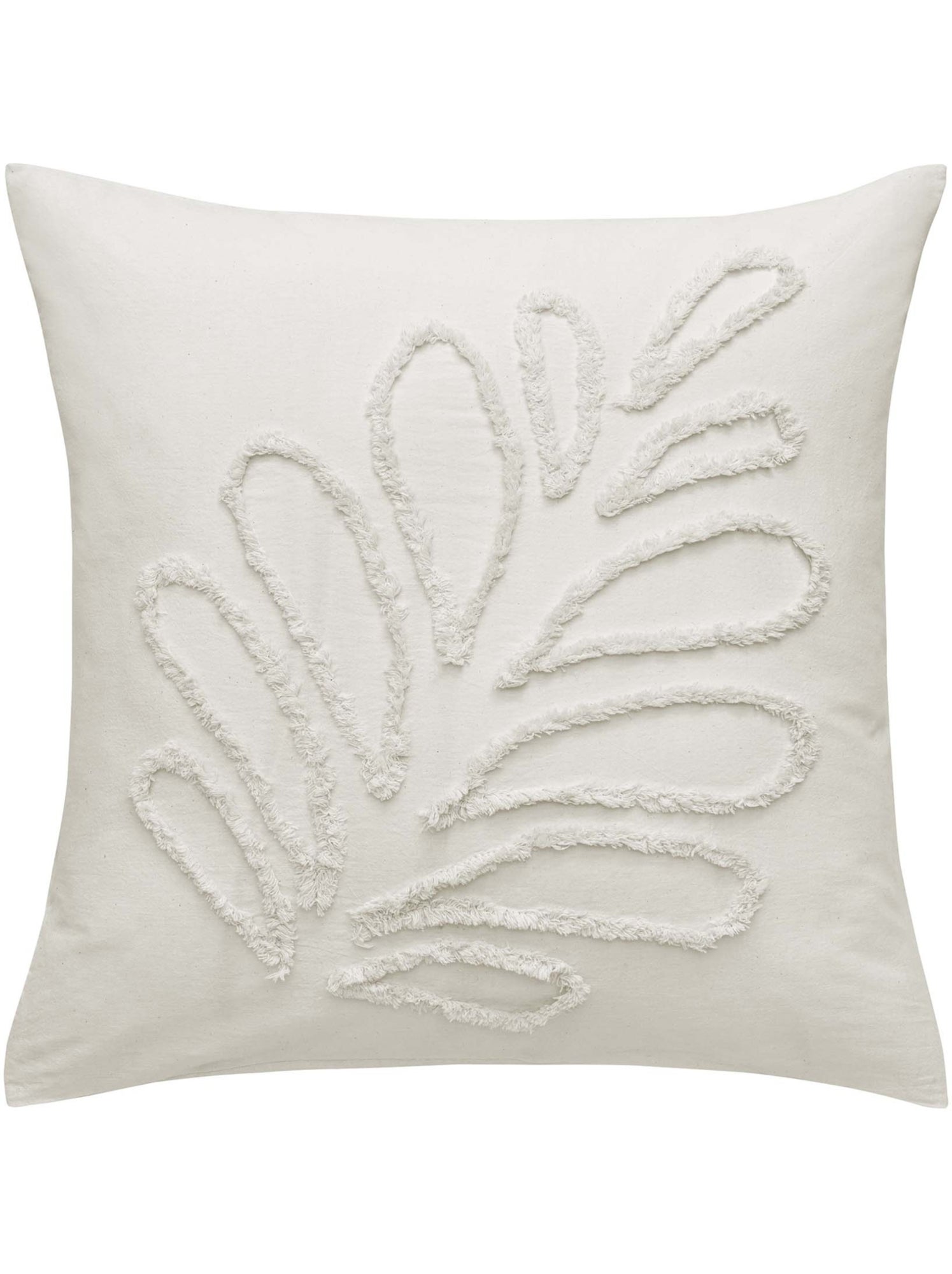 Parure de lit 3 pièces 100% coton tufté housse + taies - Blanc
