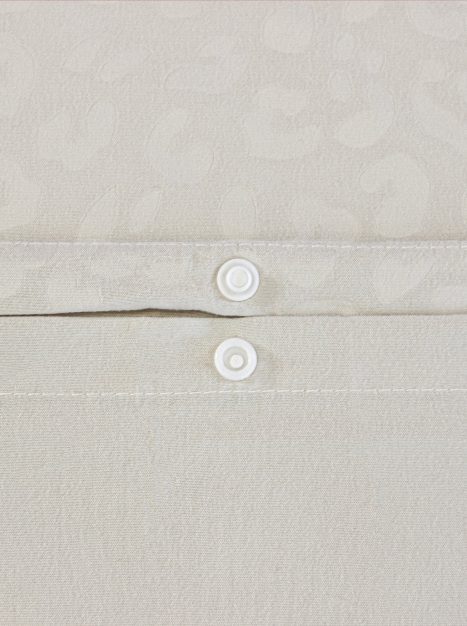 Parure de lit 3 pièces léopard microfibre housse + taies - Crème