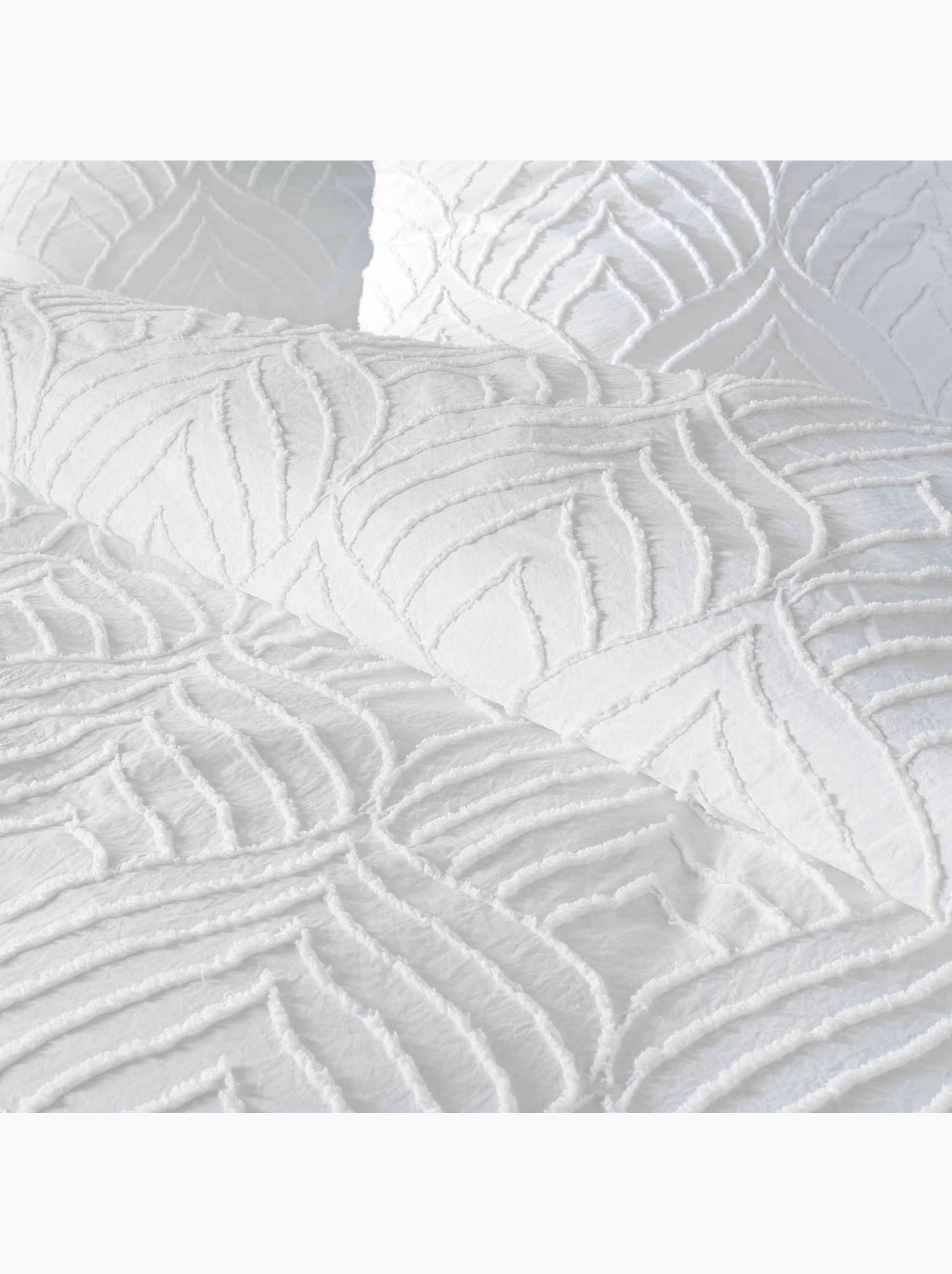 Parure de lit 3 pièces tufté - Blanc