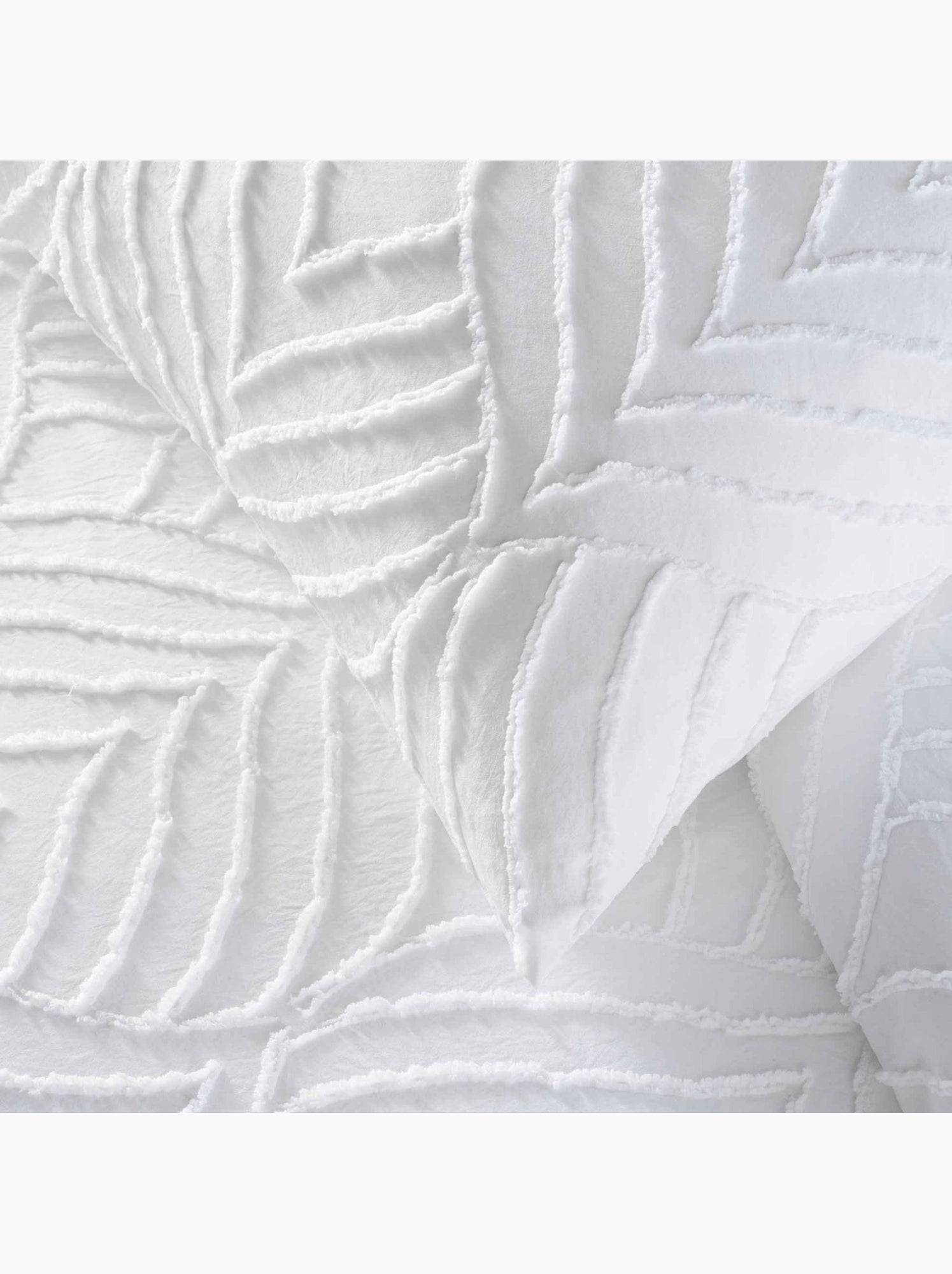 Parure de lit 3 pièces tufté - Blanc