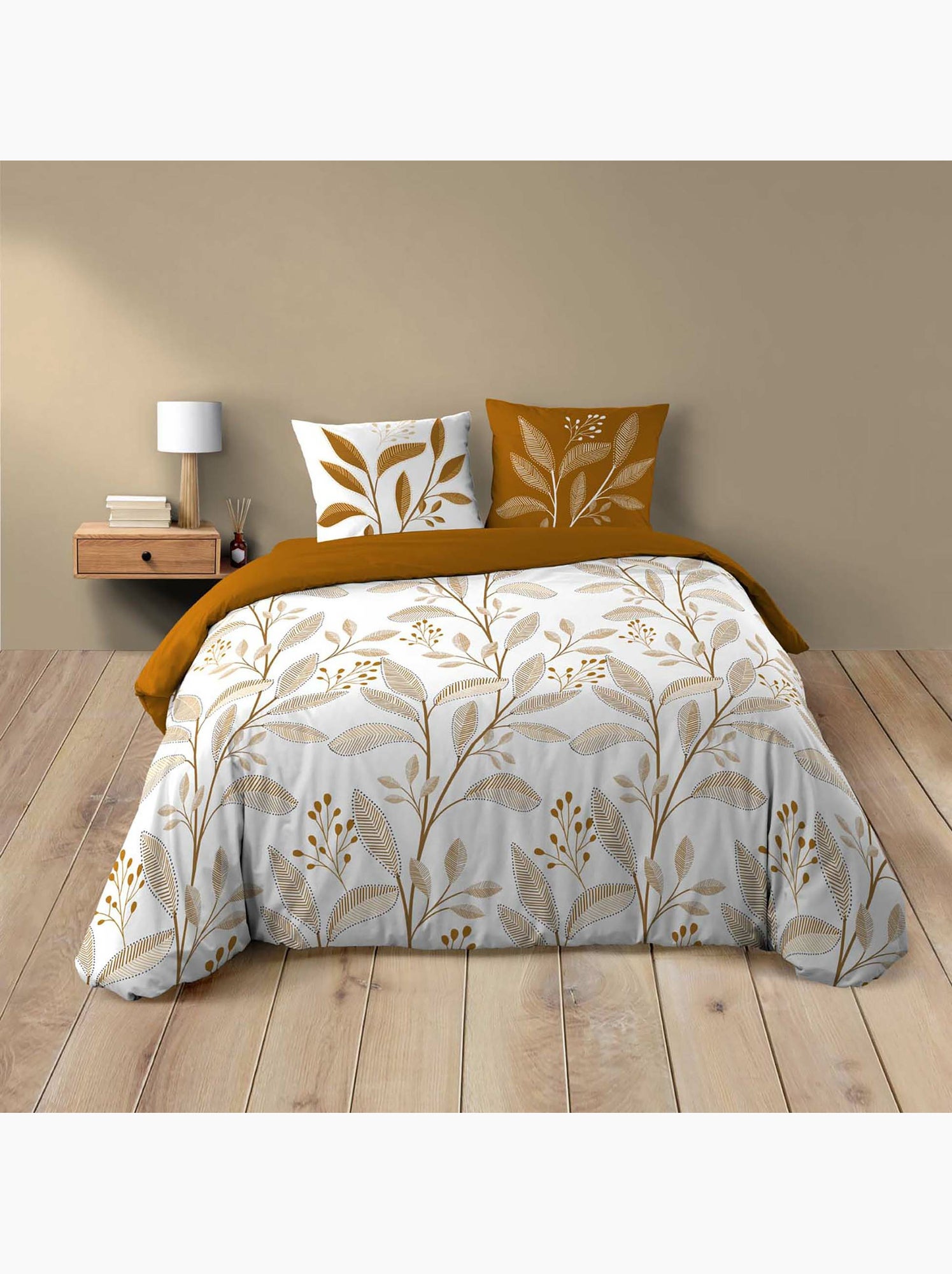 Parure de lit coton malika douceur d'intérieur - Beige