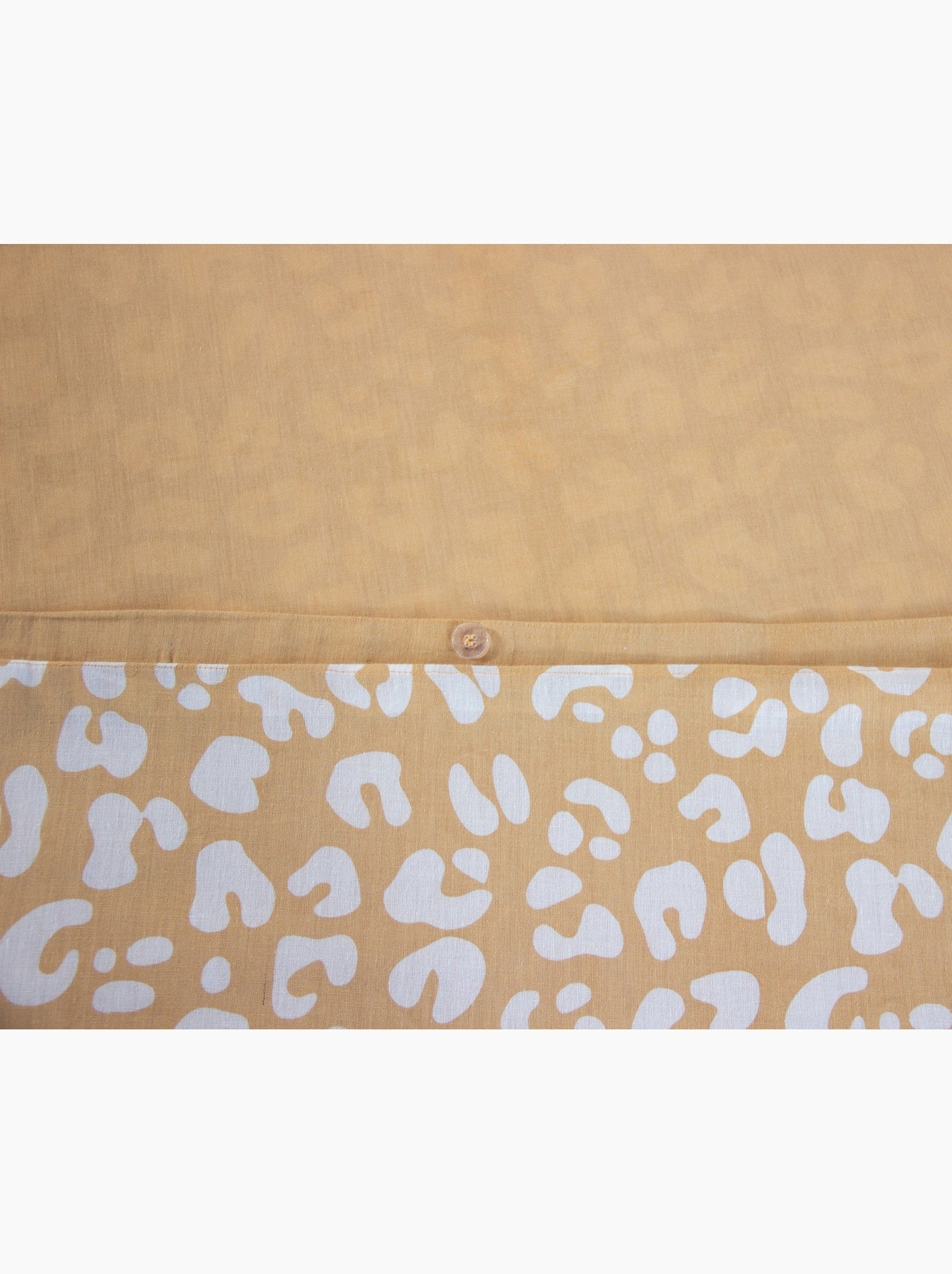 Parure de lit en coton réversible - imprimé léopard jaune - 240x220 / jaune - Jaune