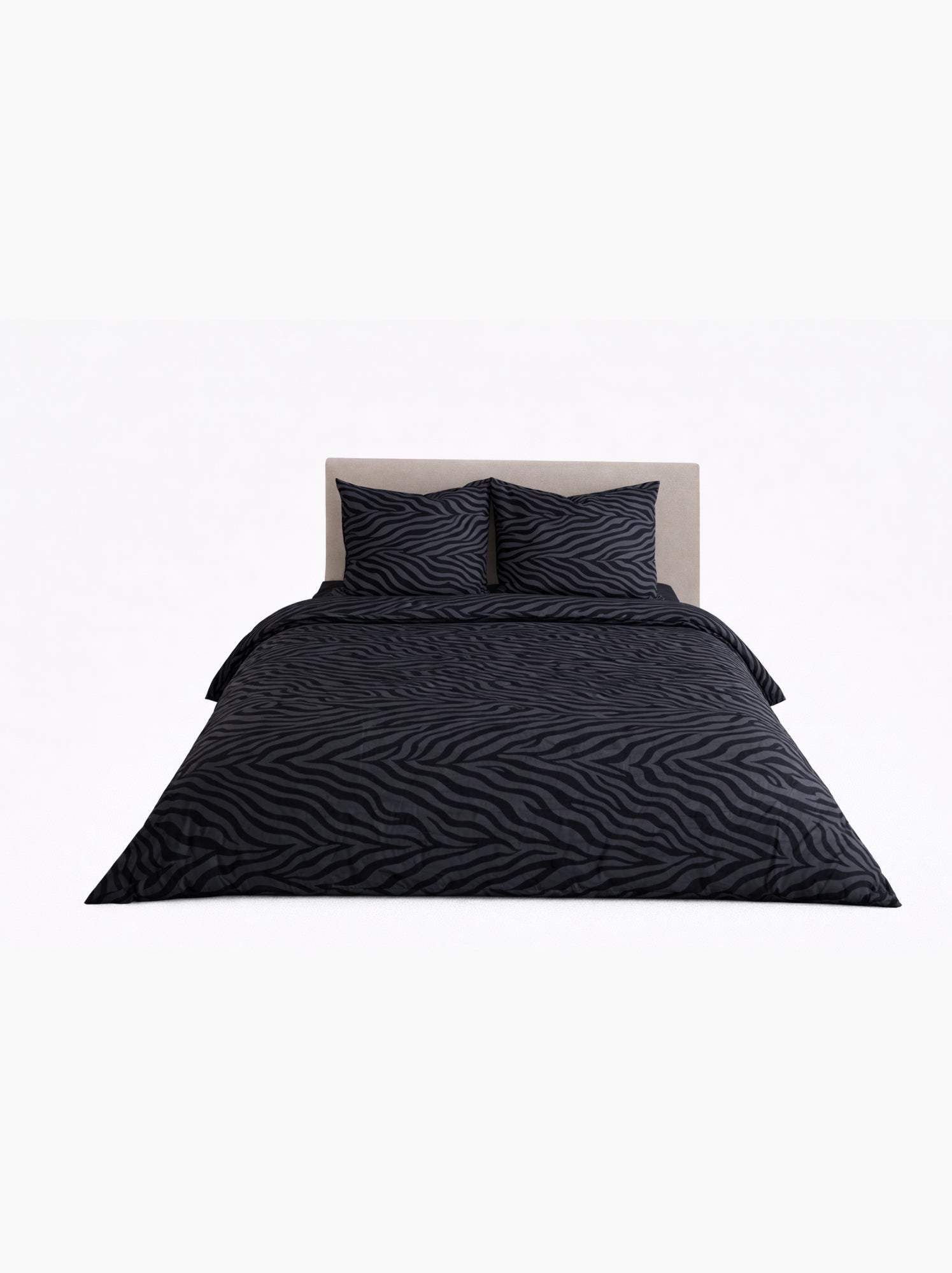 Parure de lit en coton réversible - imprimé léopard jaune - 240x220 / jaune - Noir