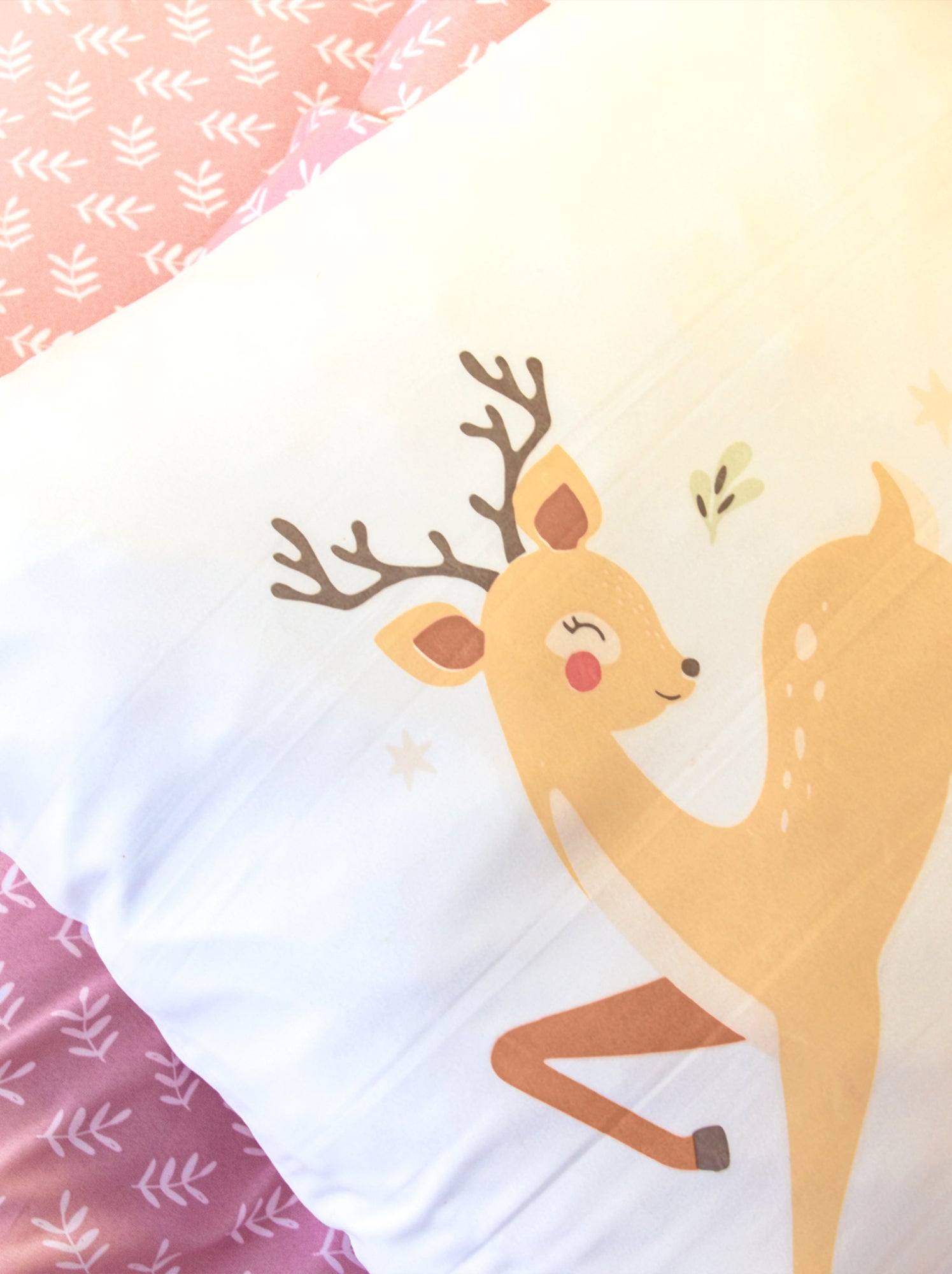 Parure de lit enfant biche forêt - Blanc