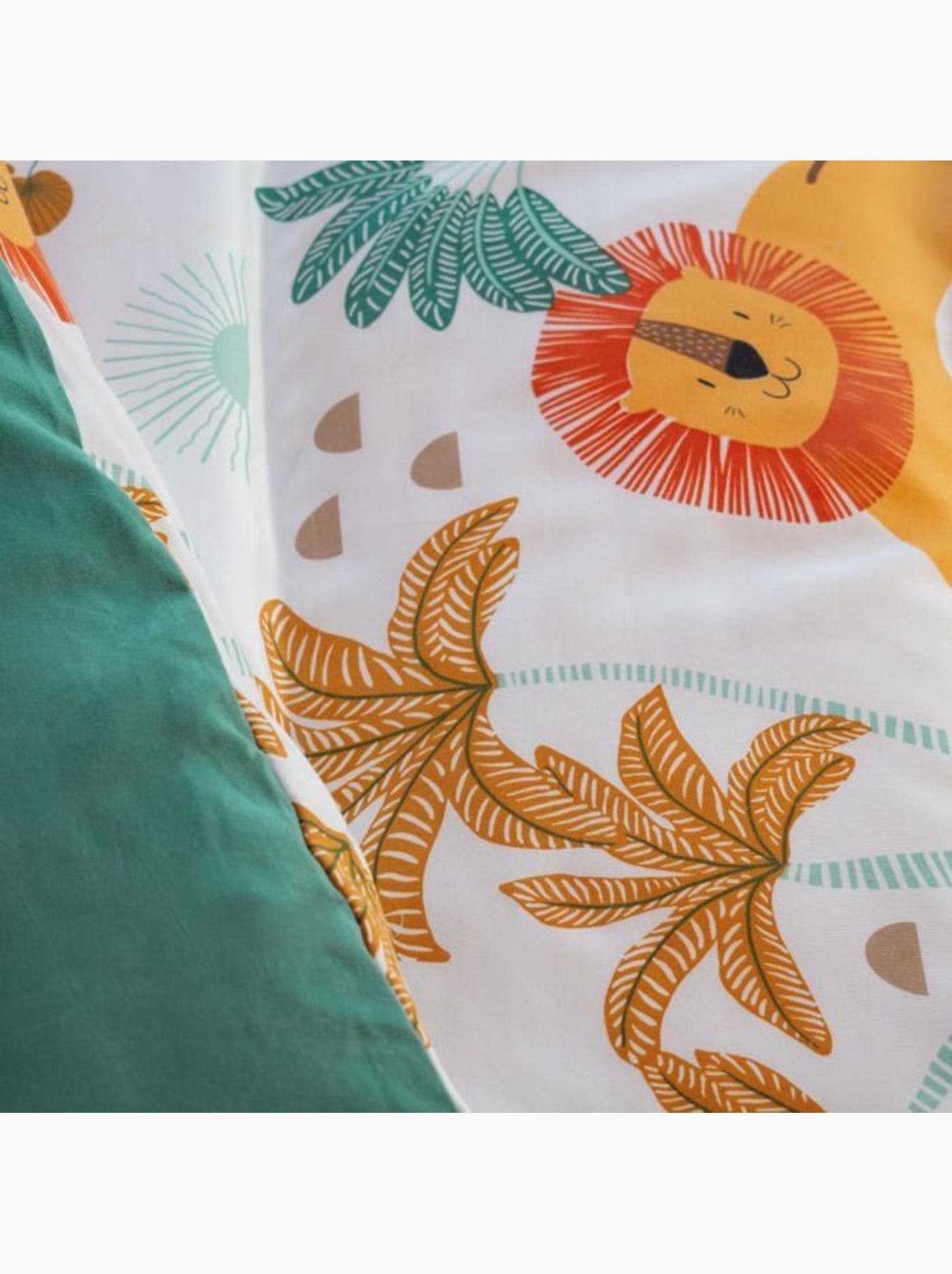 Parure de lit enfant réversible microfibre - 2 pièces - Vert