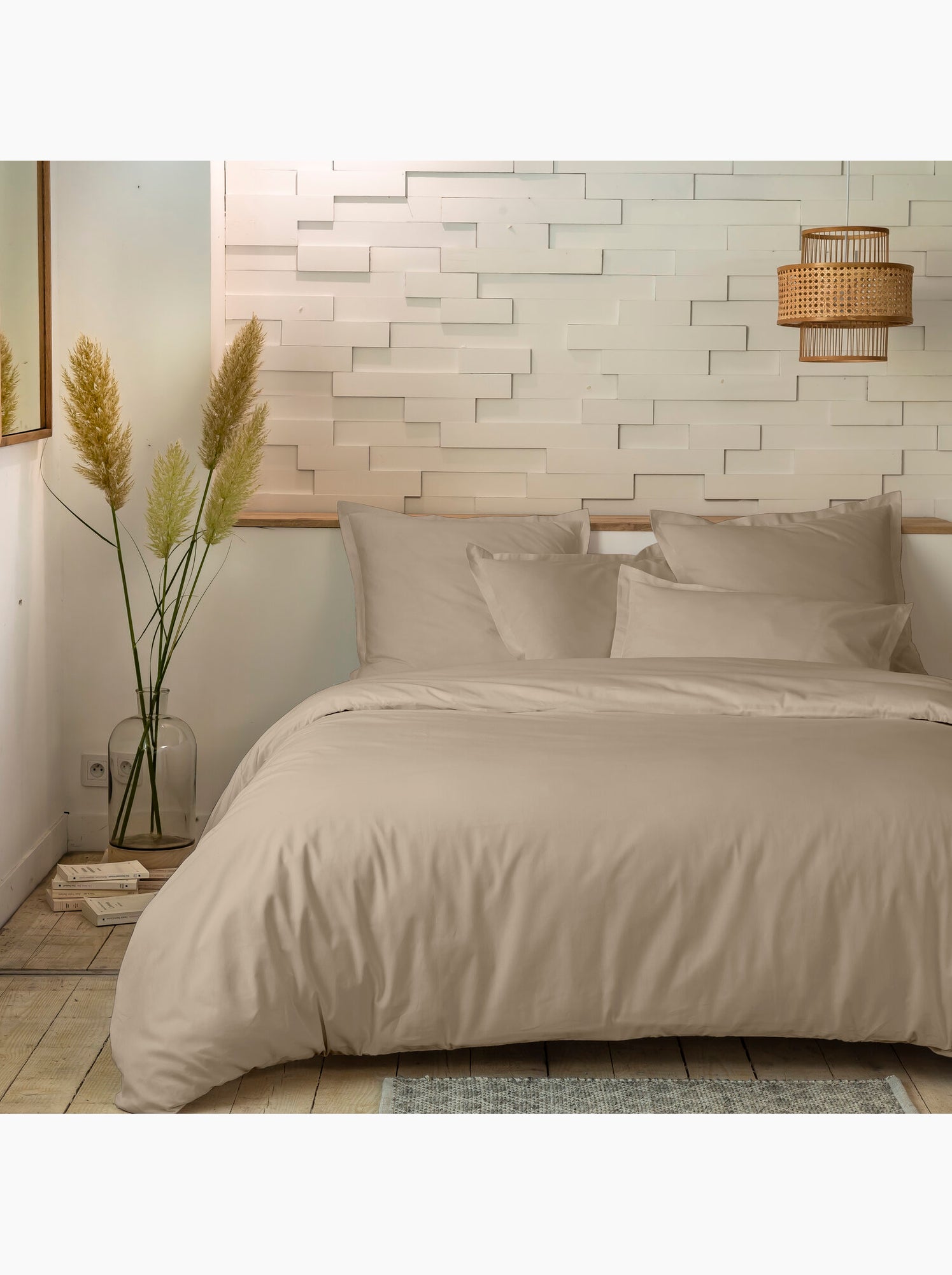 Drap housse 100 % percale de coton mura - Lin