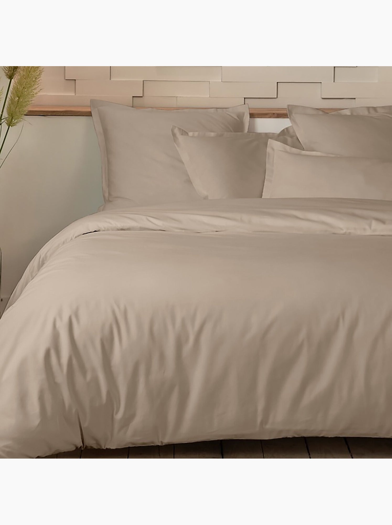 Parure de lit 240x220 cm percale de coton unie - mura - Lin