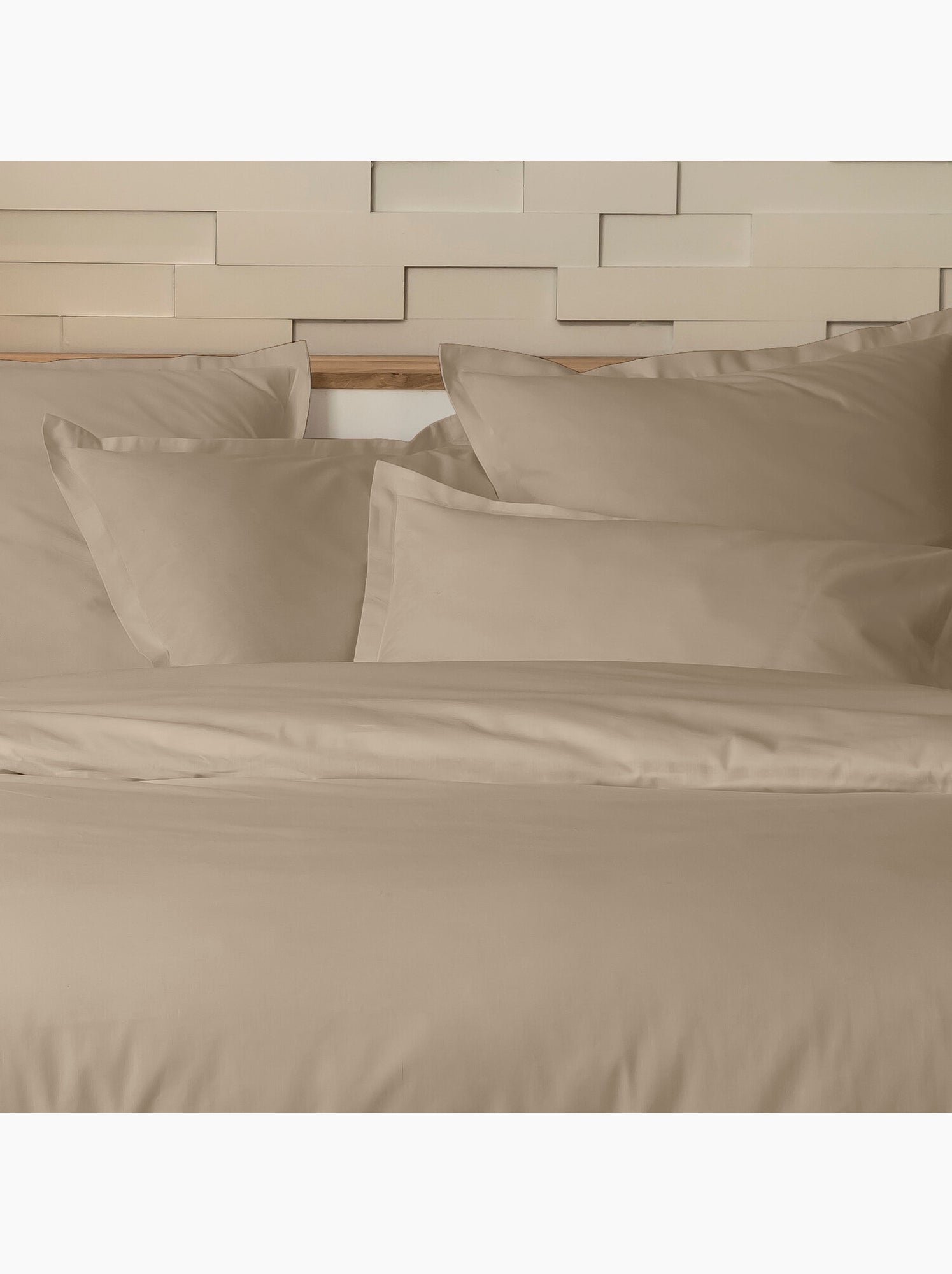 Parure de lit 240x220 cm percale de coton unie - mura - Lin