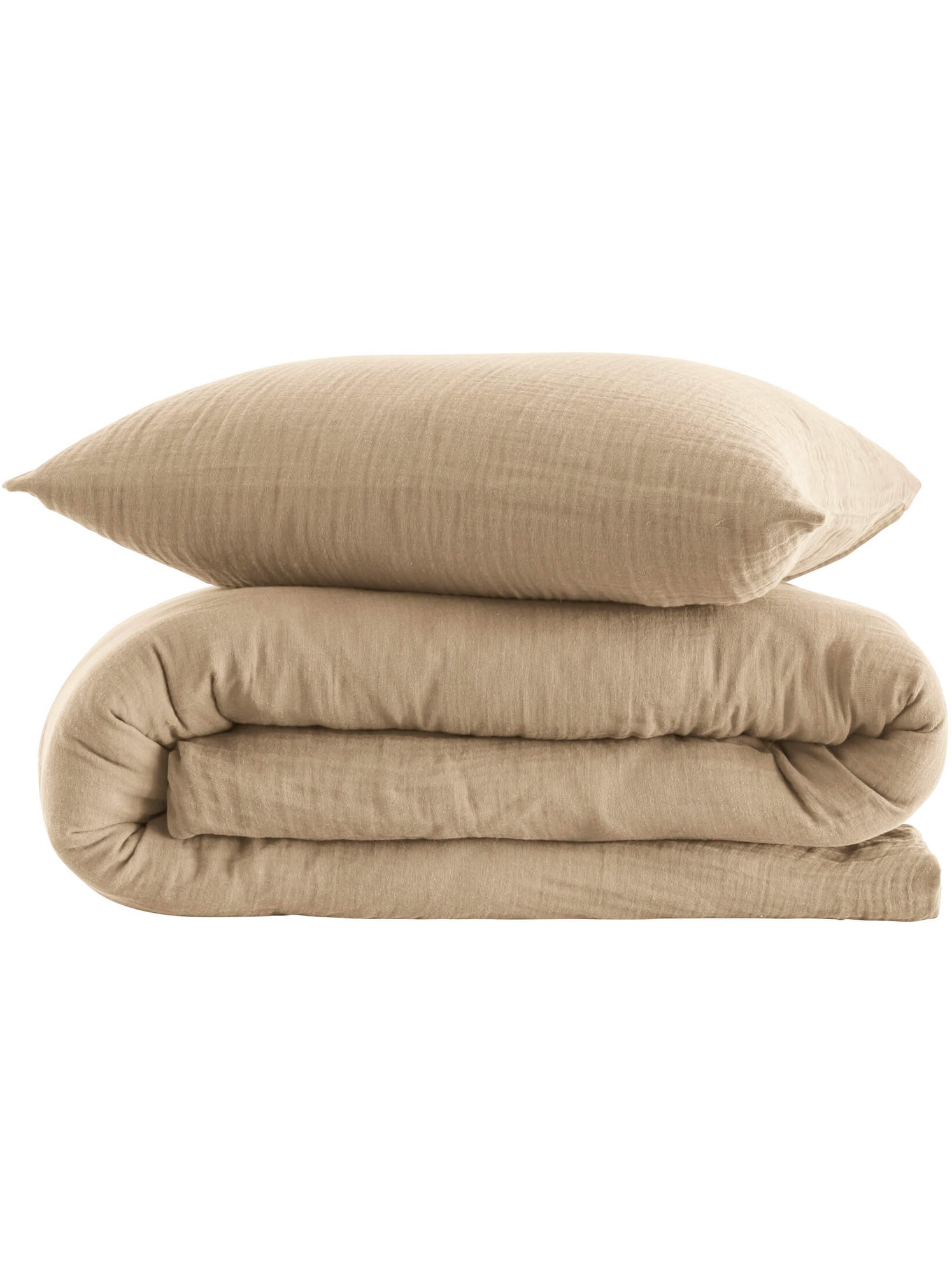 Parure de lit gaze de coton noa - Beige