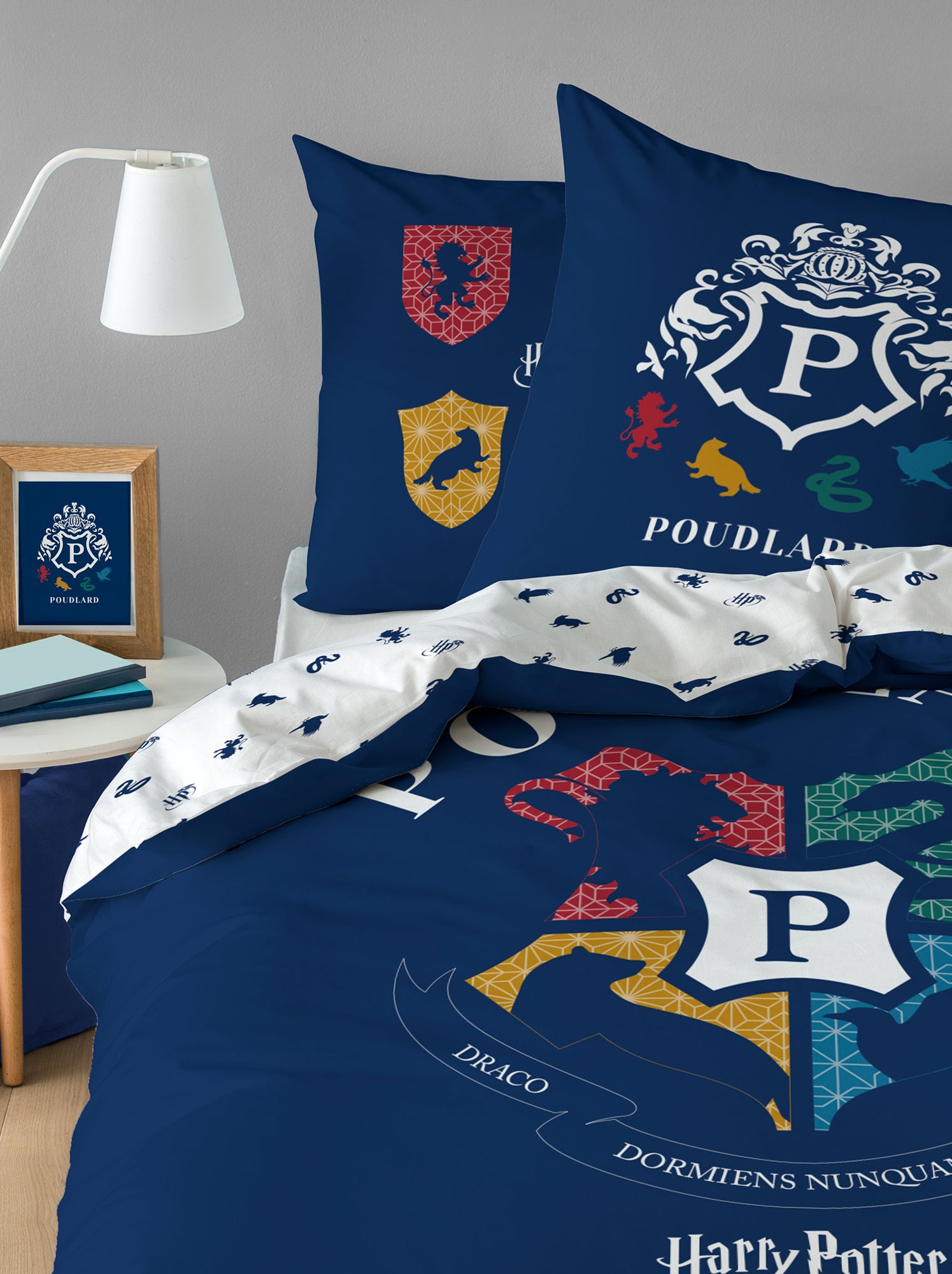 Parure de lit 'Harry Potter' - 1 personne - Bleu marine