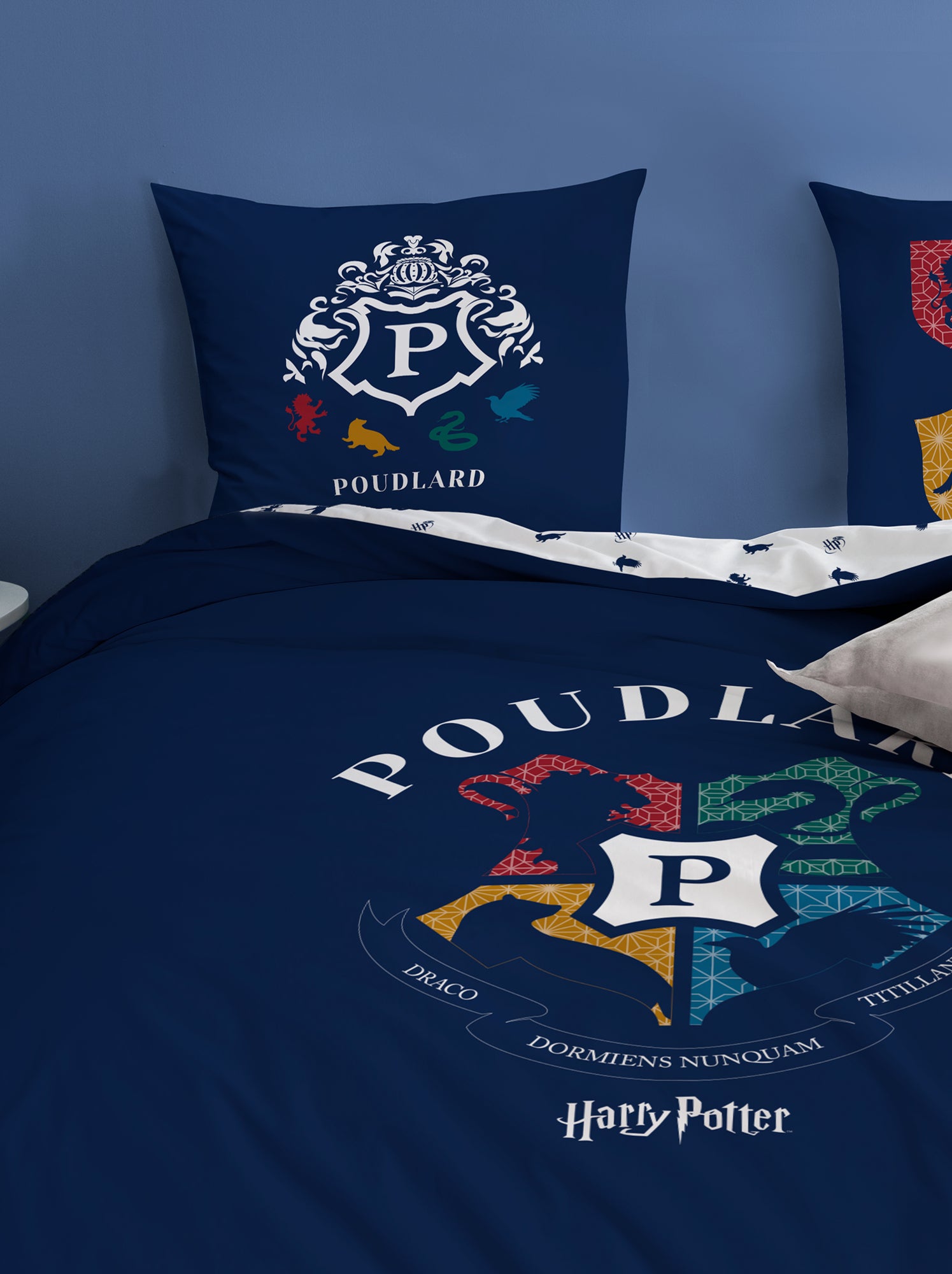 Parure de lit 'Harry Potter' - 1 personne - Bleu marine