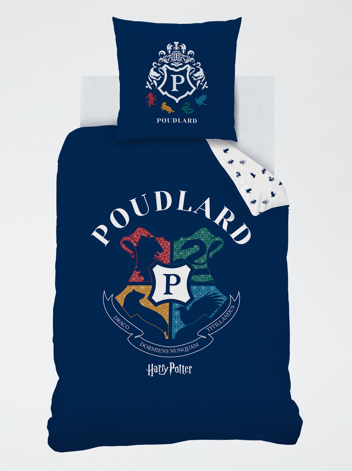 Parure de lit 'Harry Potter' - 1 personne - Bleu marine