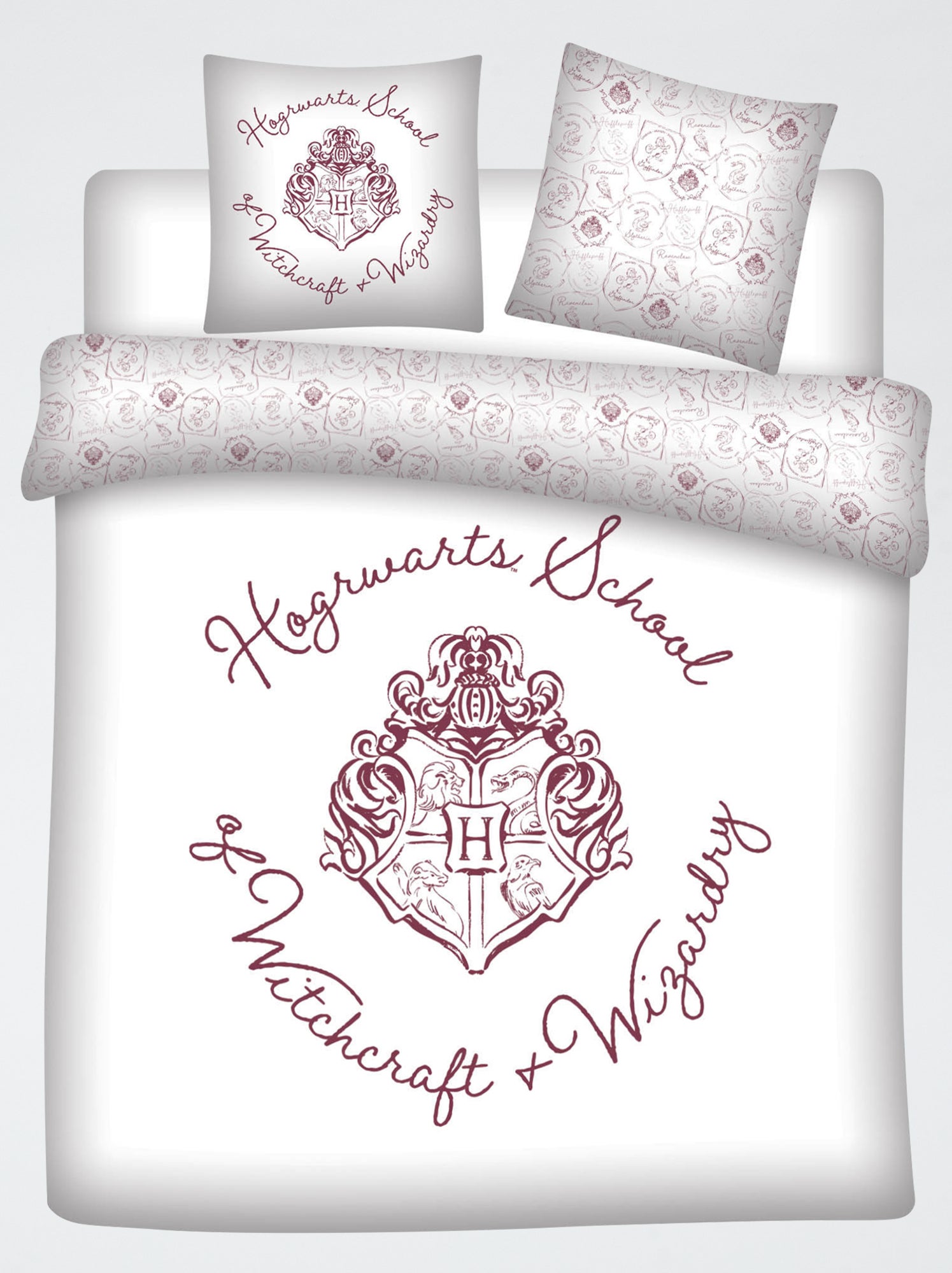 Parure de lit 'Harry Potter' - 2 personnes - Blanc